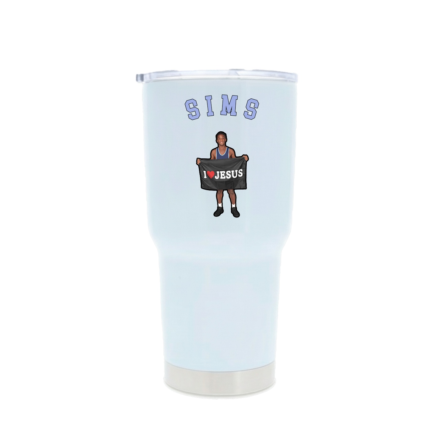 30oz Stainless Steel Tumbler — Shirsey Arch in White