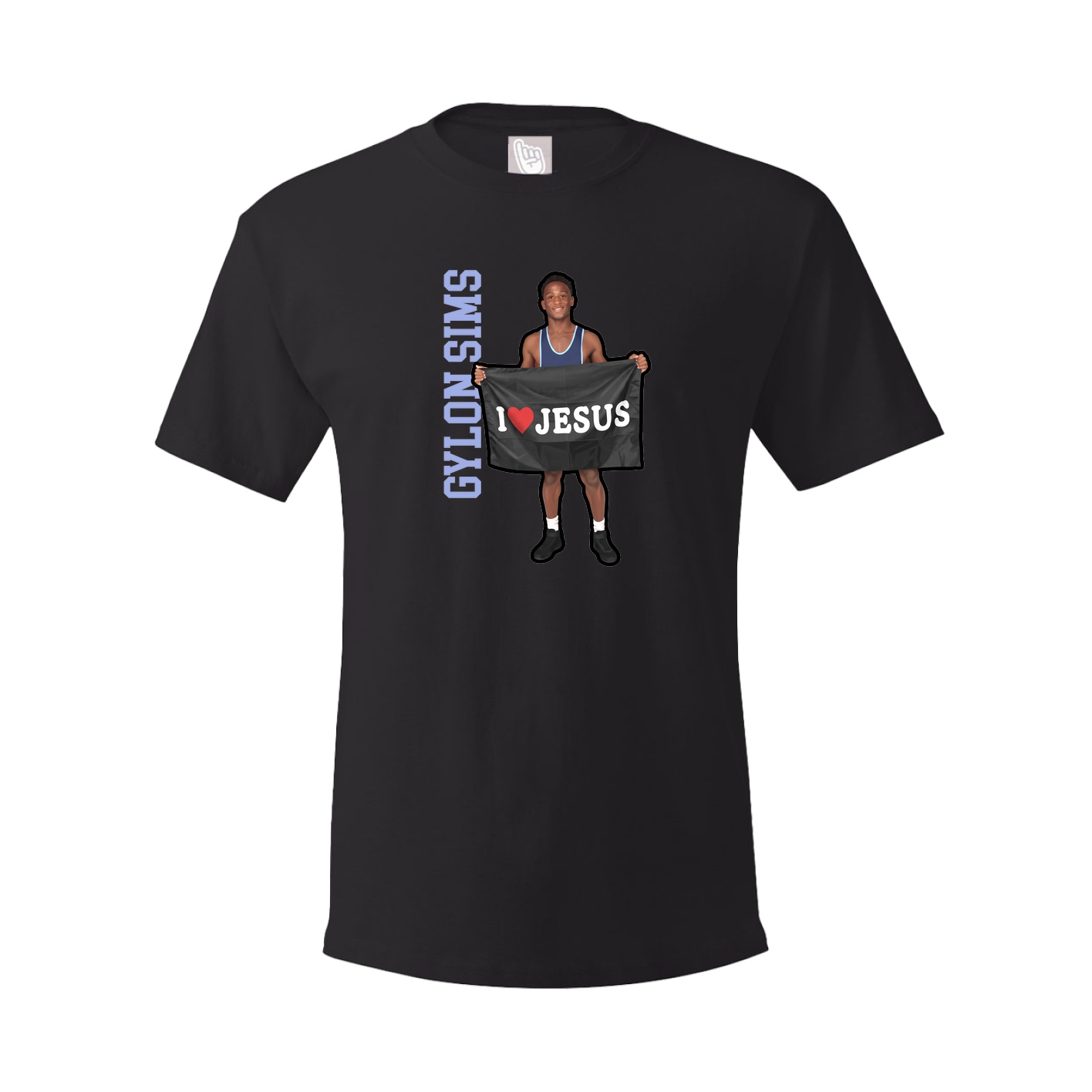 Tee — Name Vertical in Black