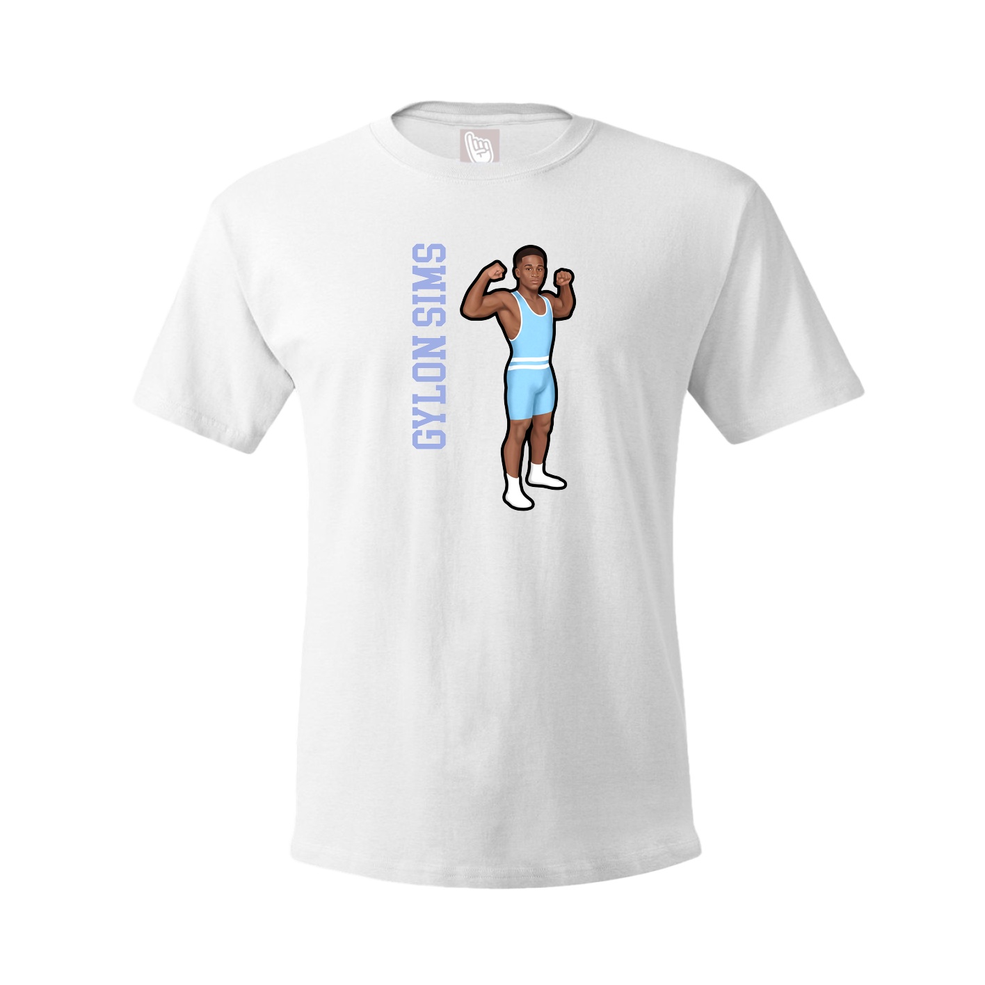 Youth Tee — Name Vertical in White