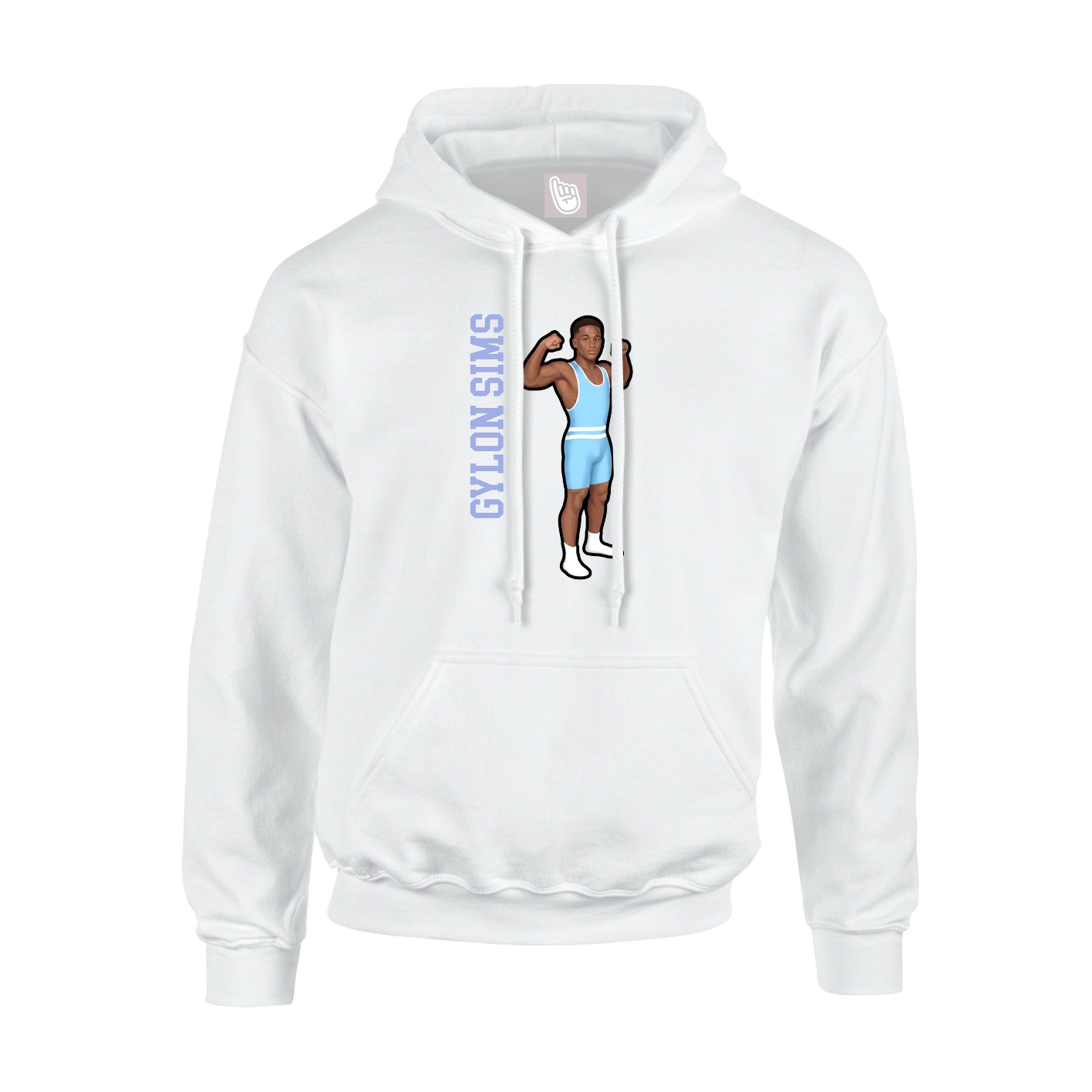 Hoodie — Name Vertical in White