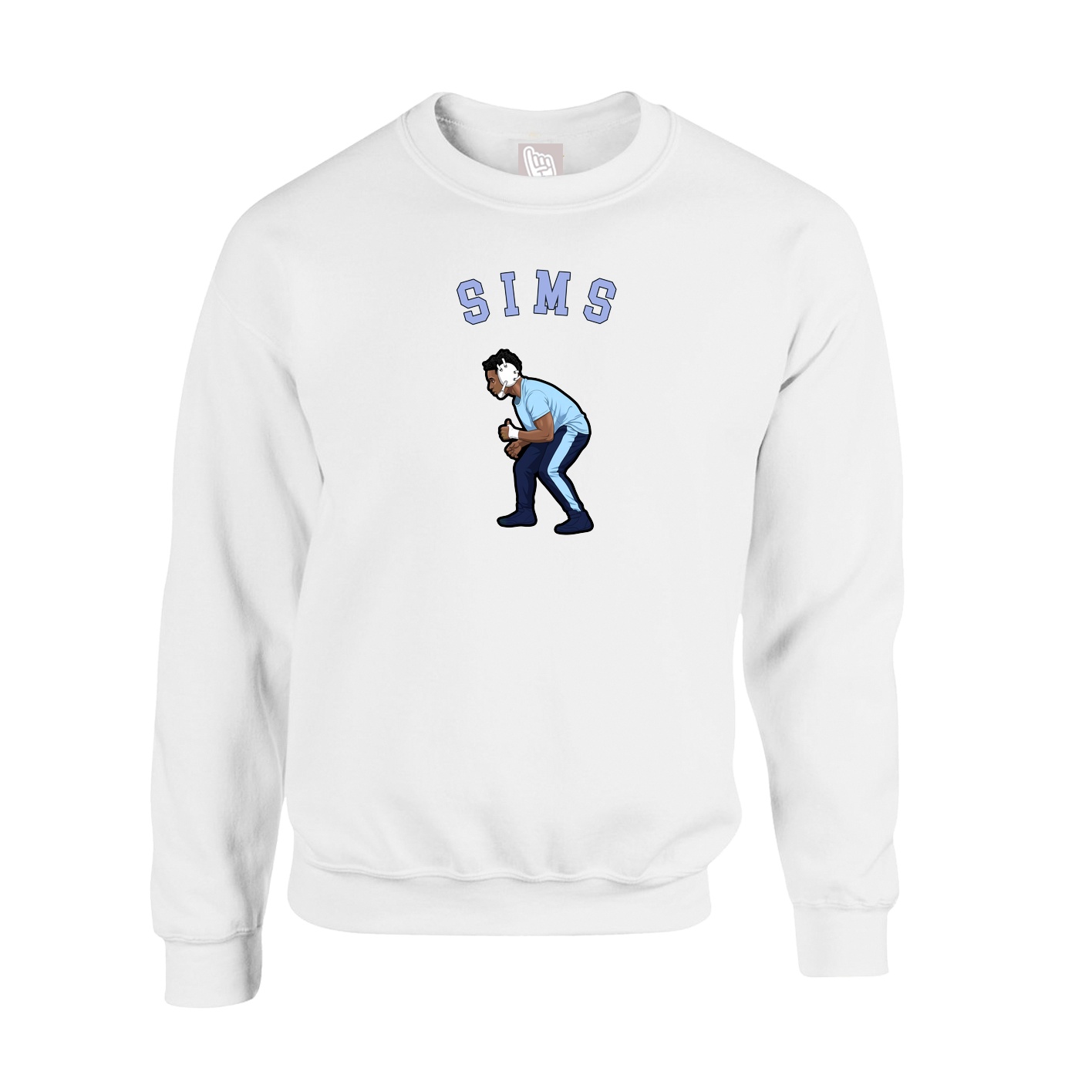 Fleece Crew — Shirsey Arch in White