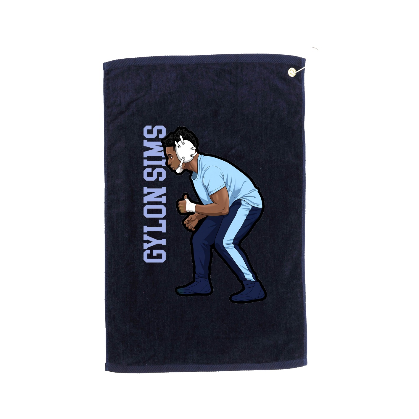 Golf Towel — Name Vertical in Navy