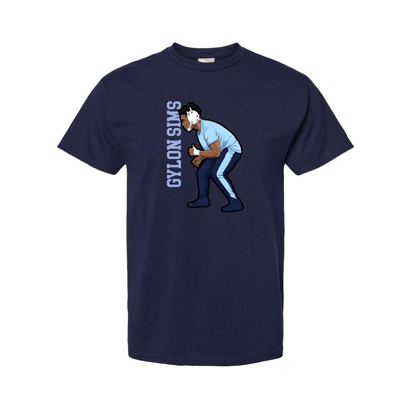 Tee — Name Vertical in Navy