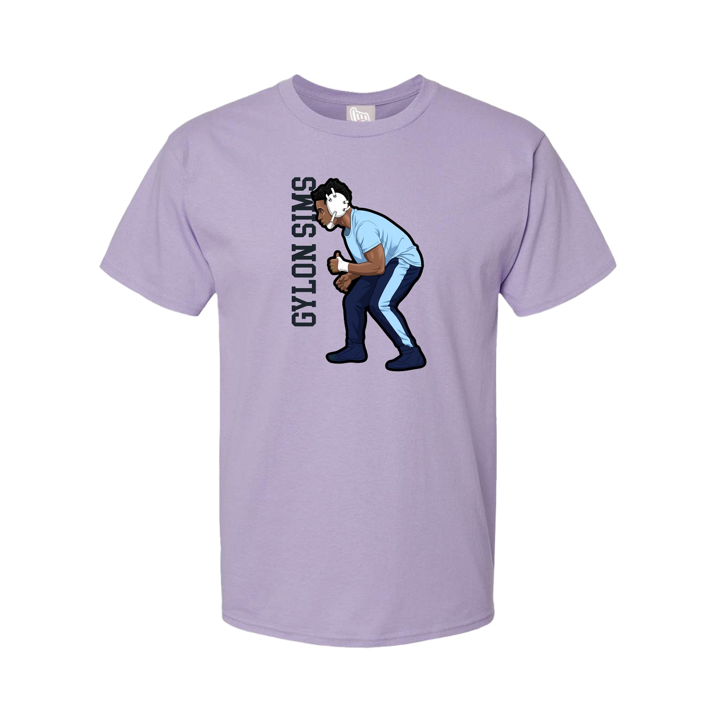 Youth Tee — Name Vertical in Purple