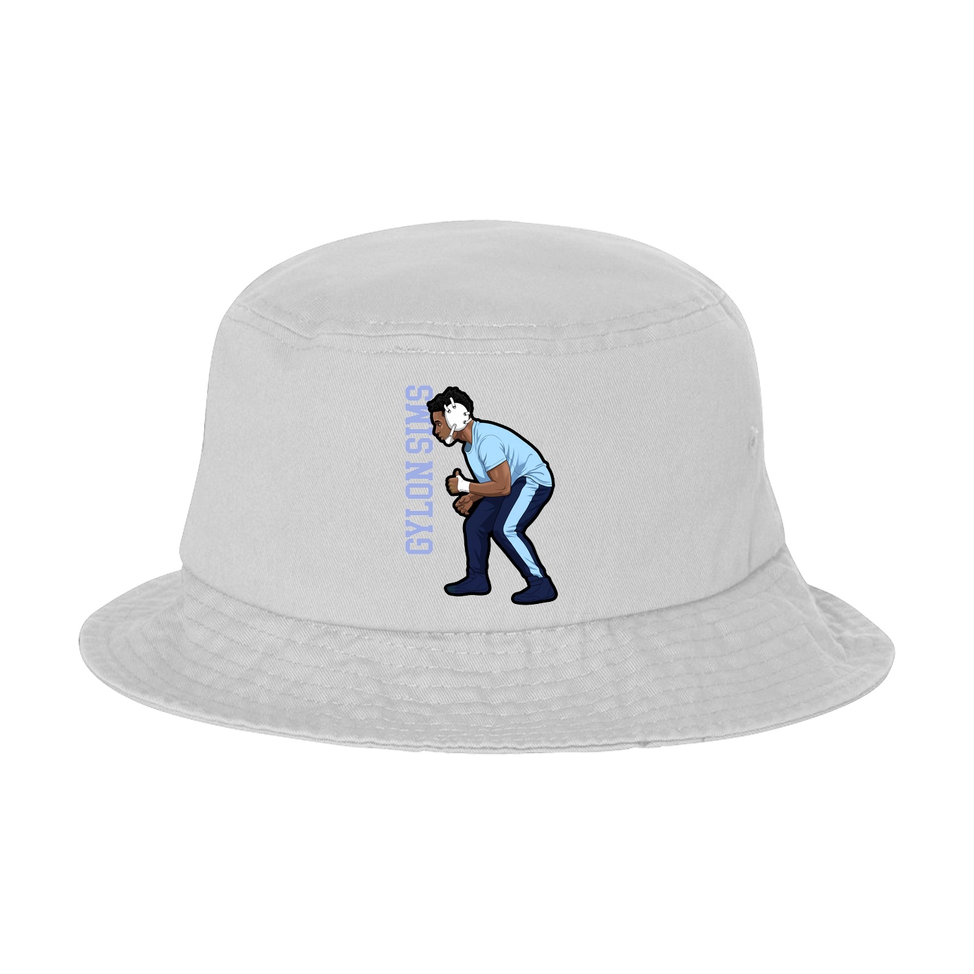 Bucket Cap — Name Vertical in White