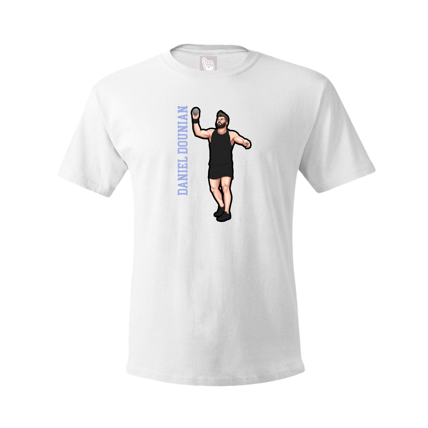 Youth Tee — Name Vertical in White