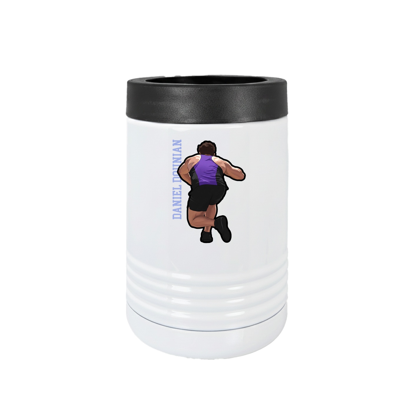 Beverage Holder — Name Vertical in White