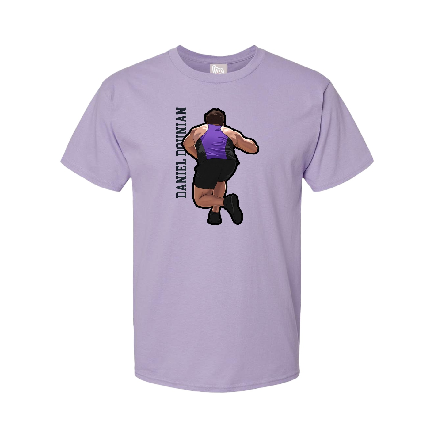 Tee — Name Vertical in Purple
