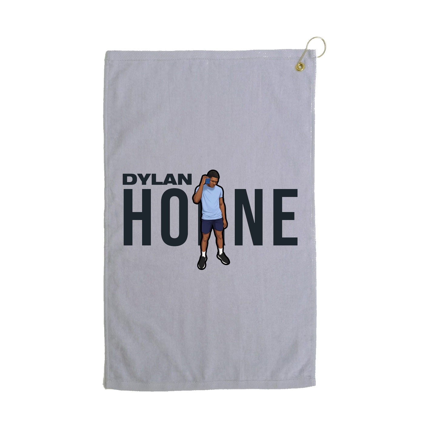 Golf Towel — Player Name in Grey