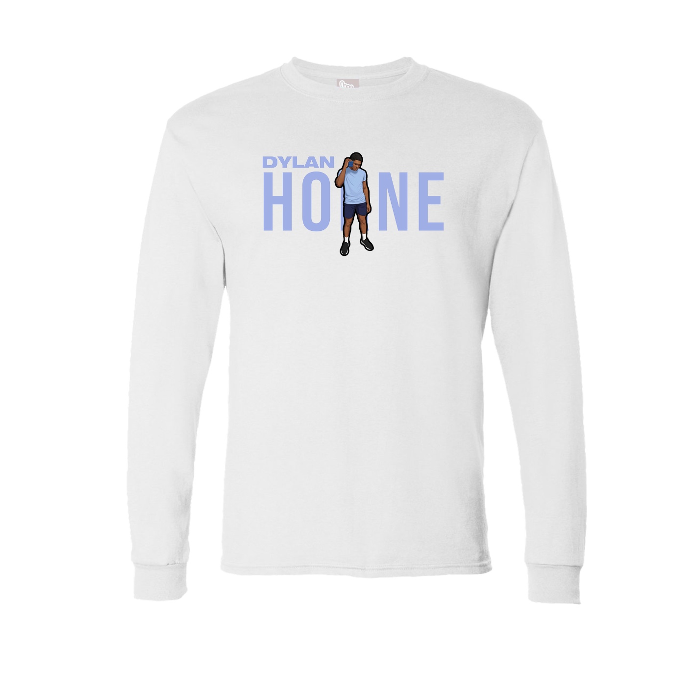 Long Sleeve Tee — Player Name in White