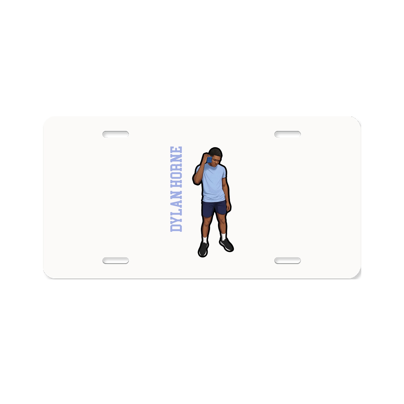 License Plate — Name Vertical in Classic