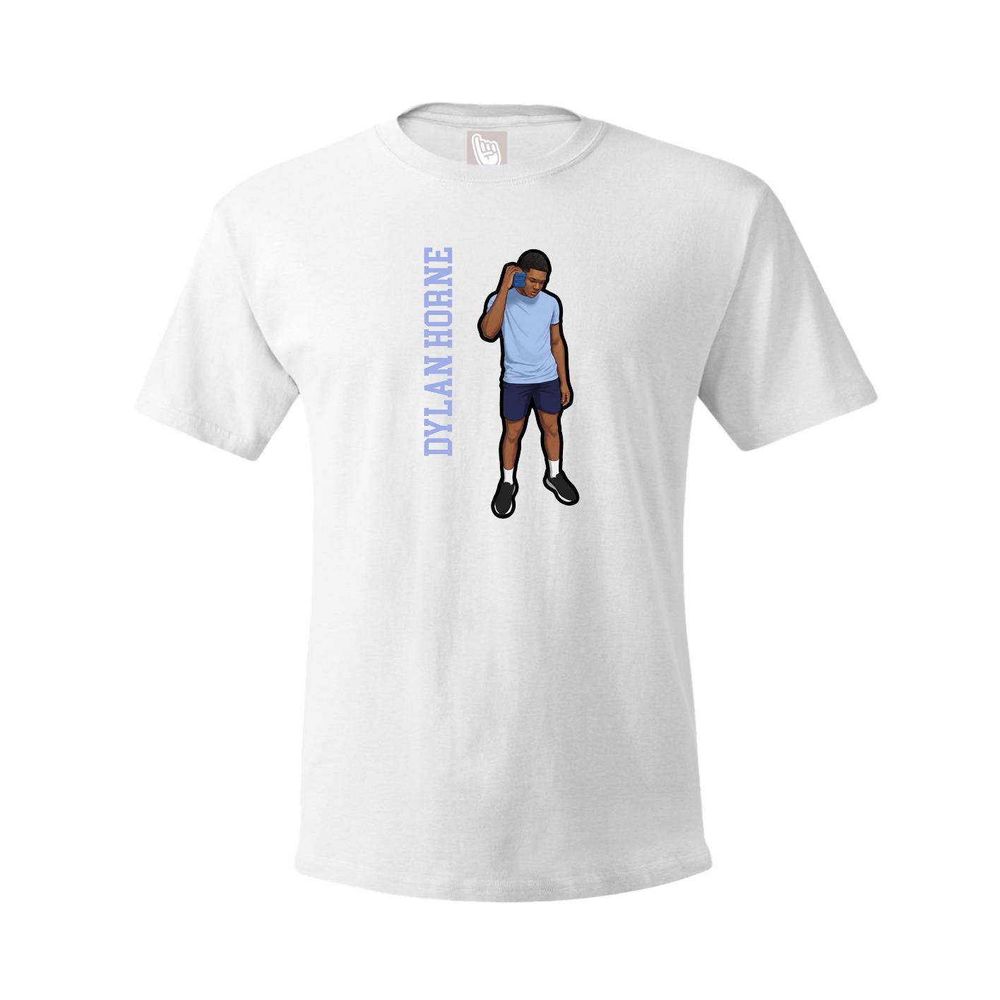 Tee — Name Vertical in White