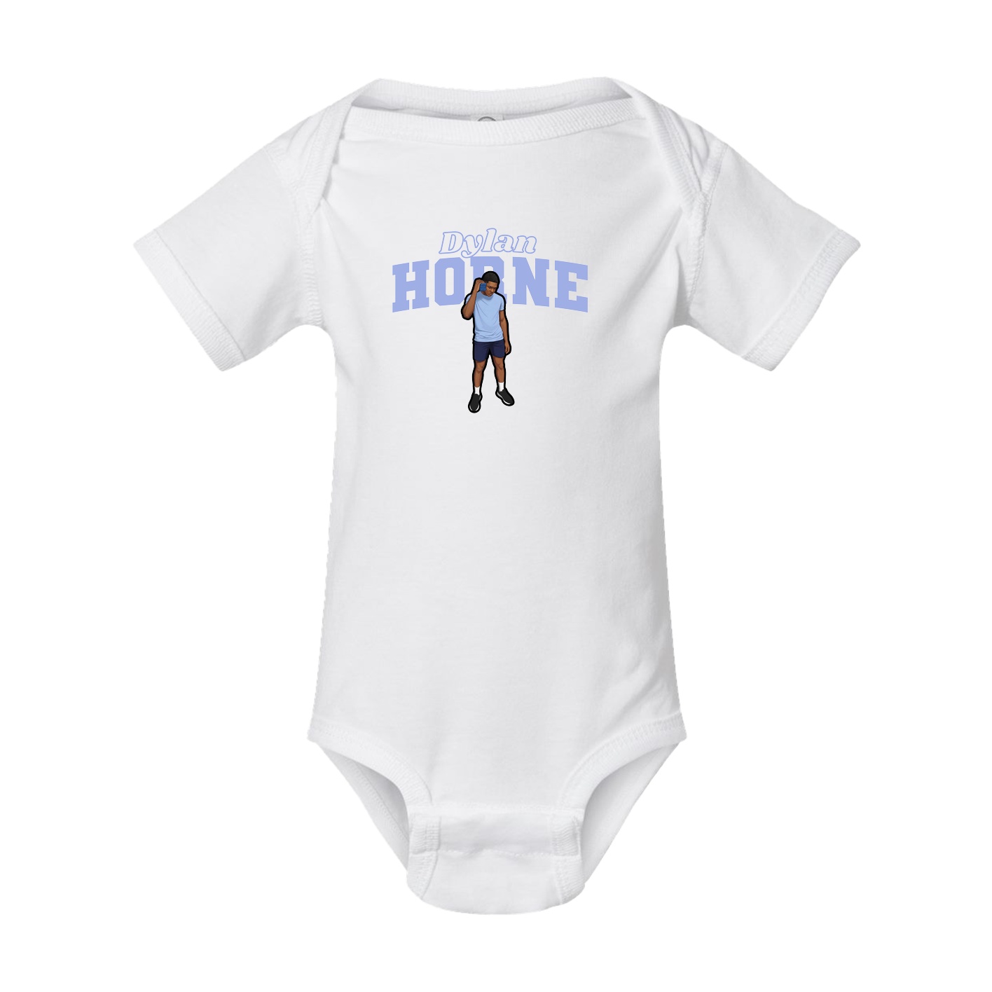 Baby Onesie — Name Arch in White
