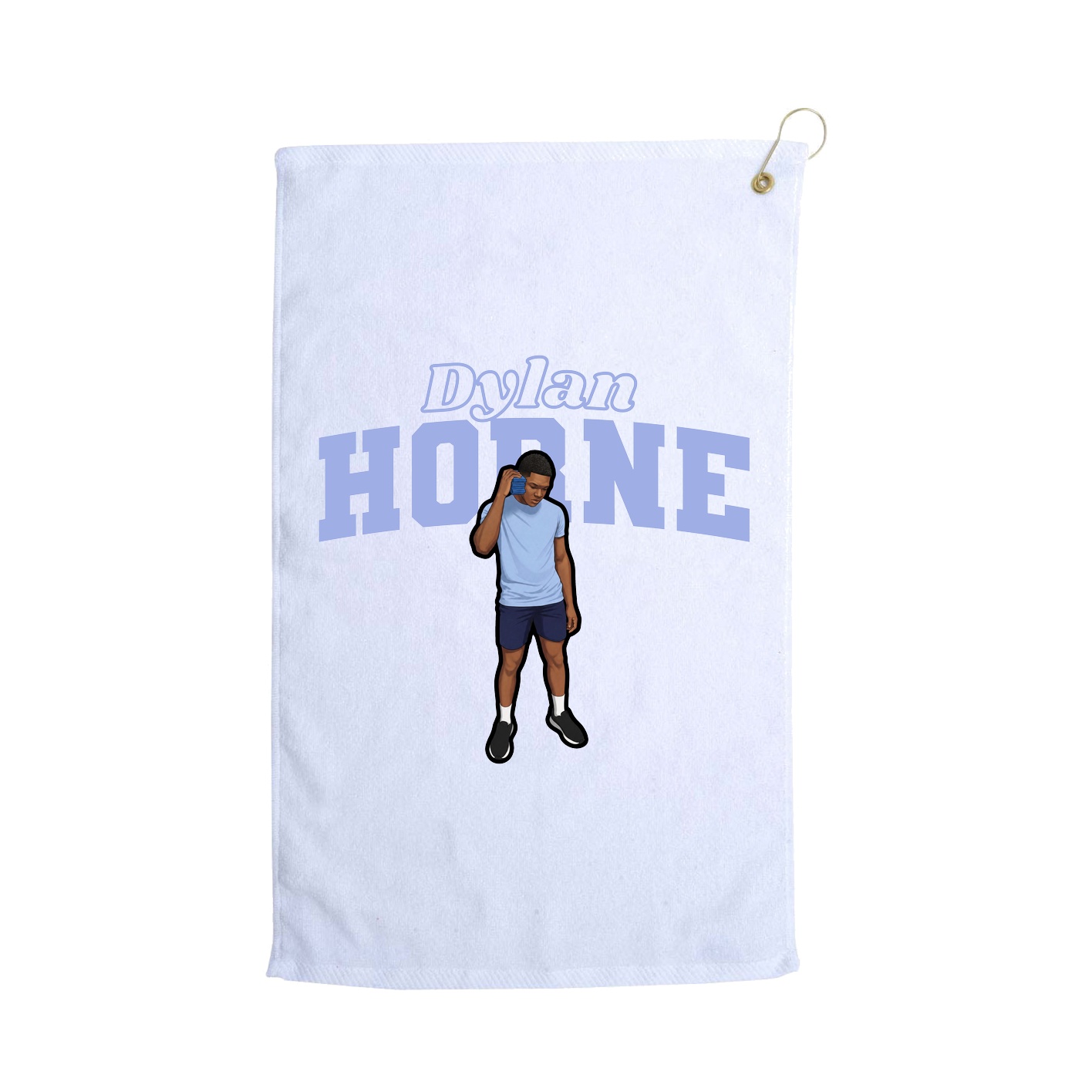 Golf Towel — Name Arch in White