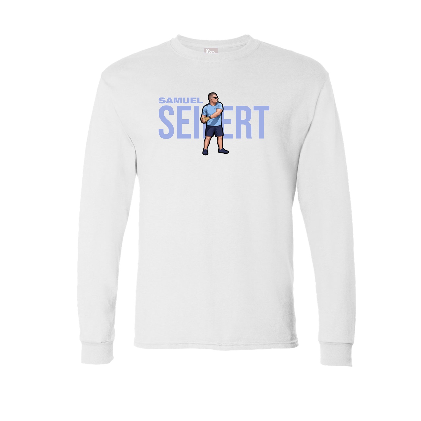 Long Sleeve Tee — Player Name in White
