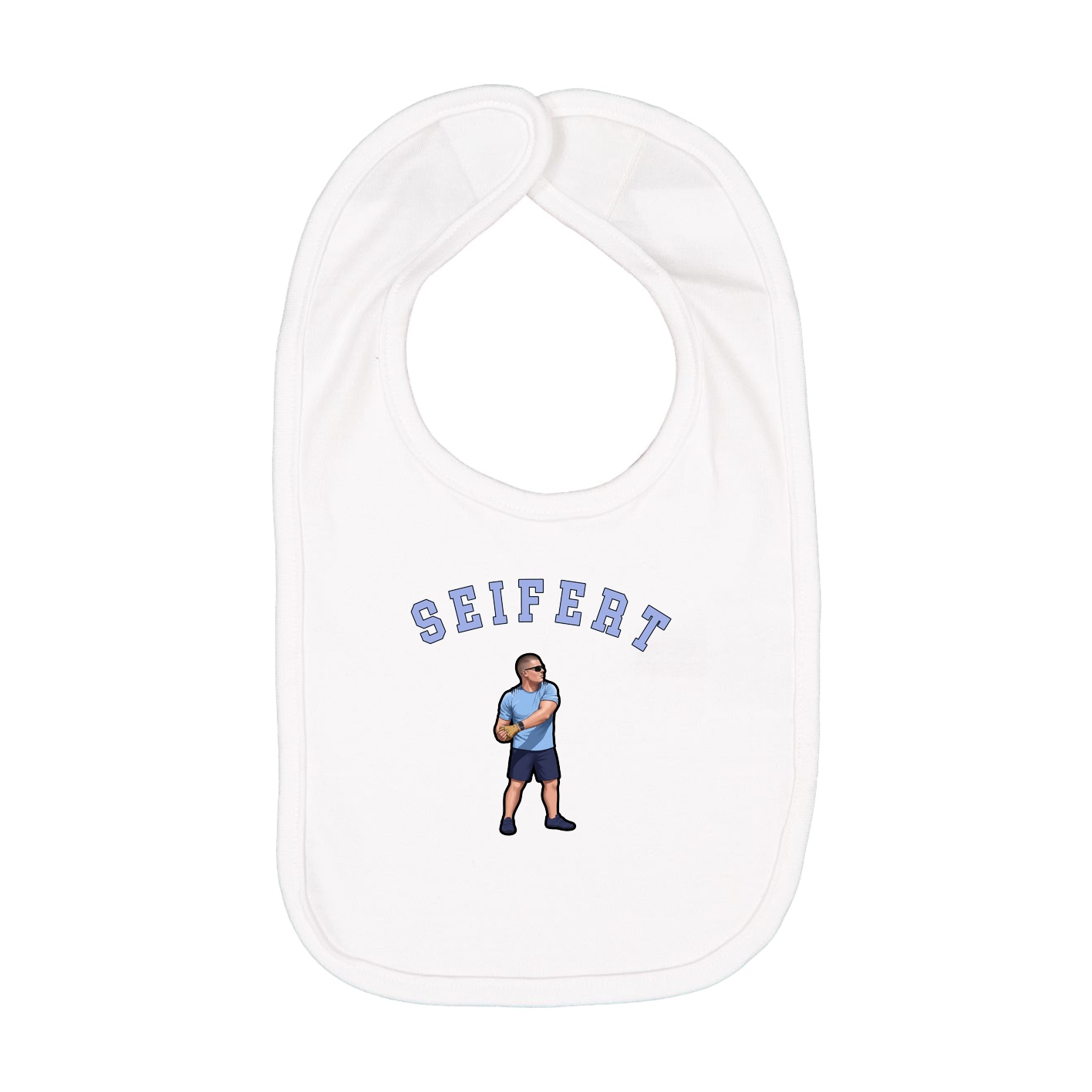 Infant Bib — Shirsey Arch in White