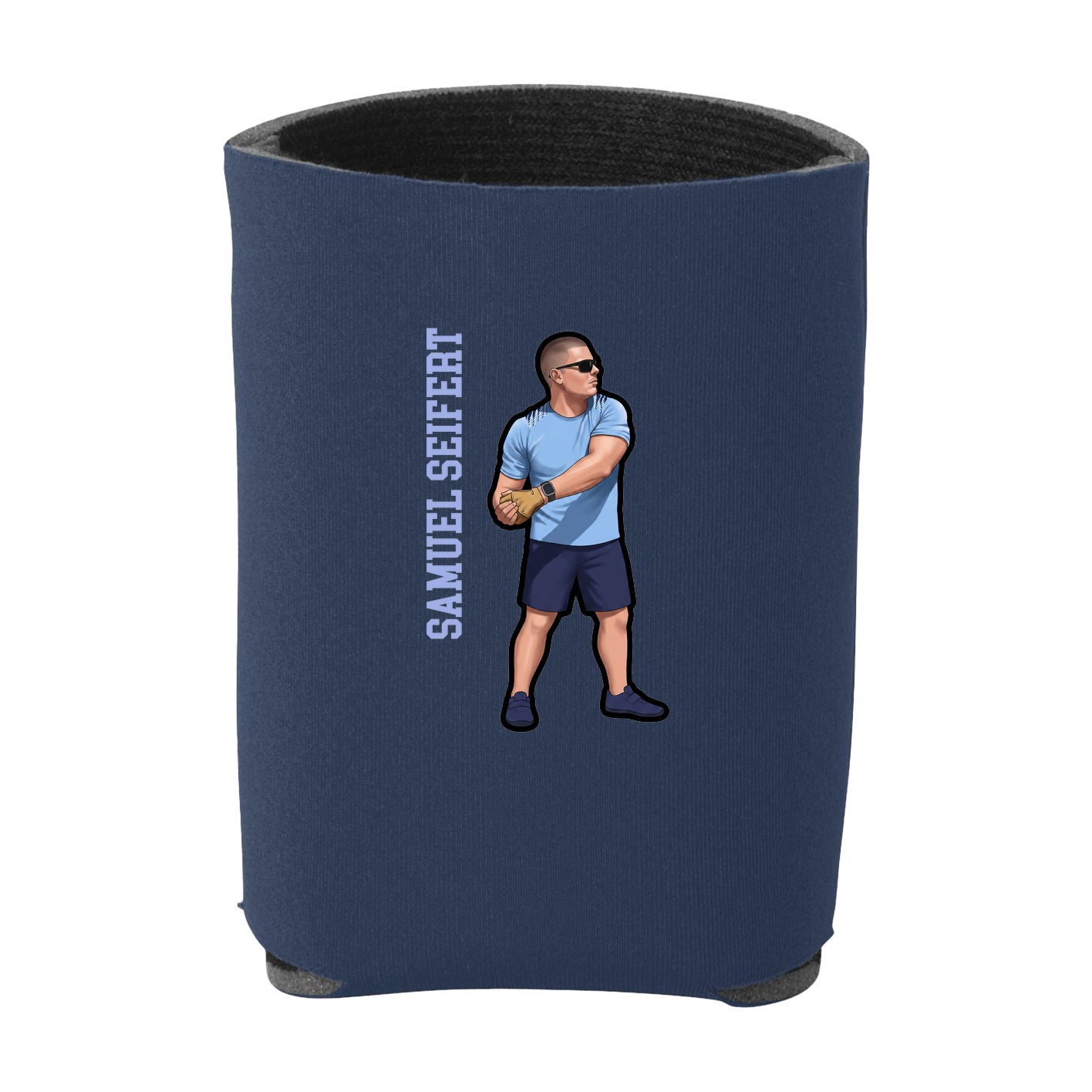 Can Holder — Name Vertical in Navy