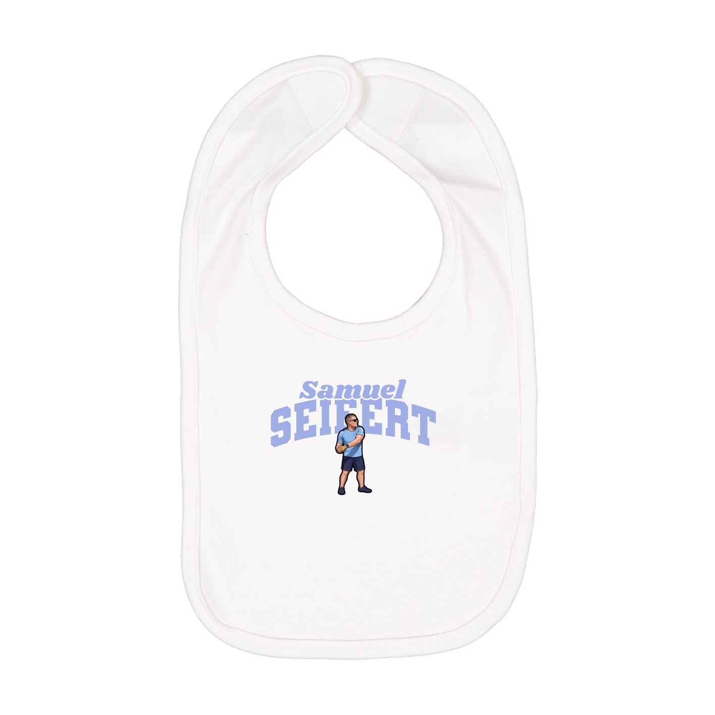 Infant Bib — Signature Arch in White
