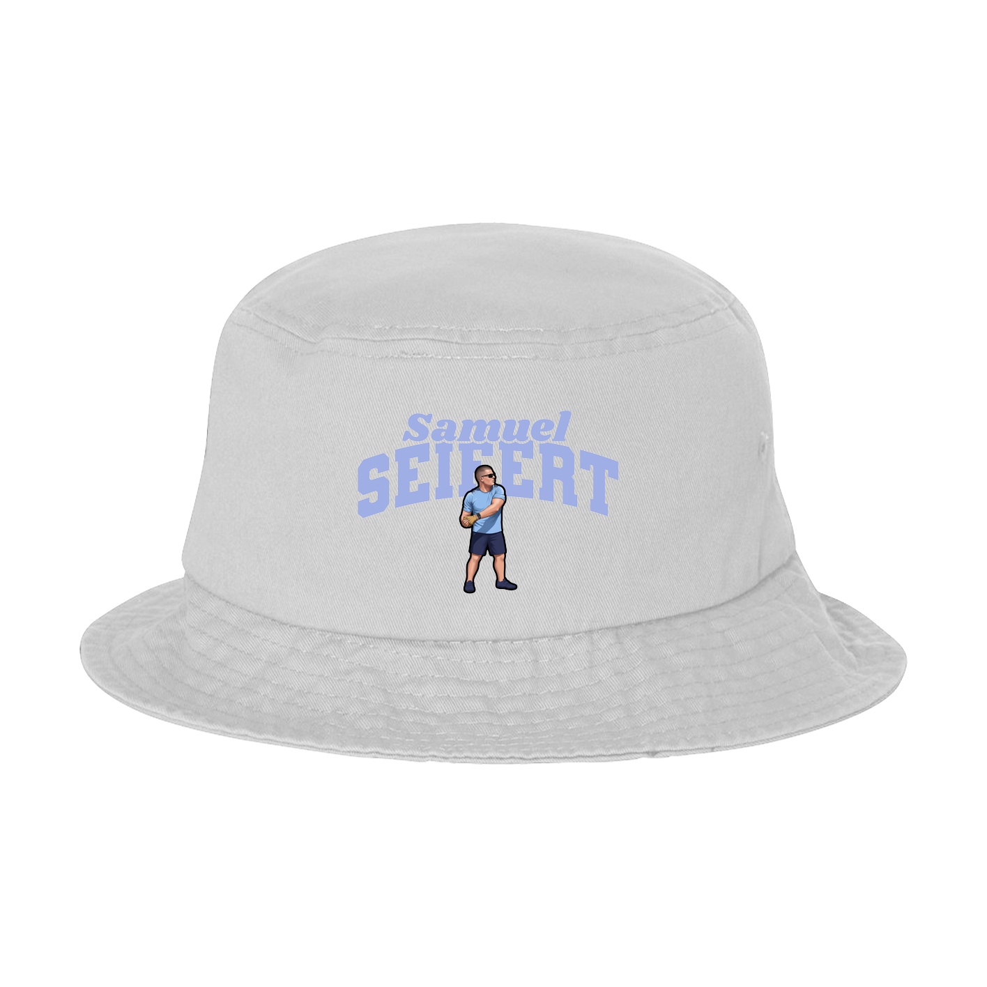 Bucket Cap — Signature Arch in White