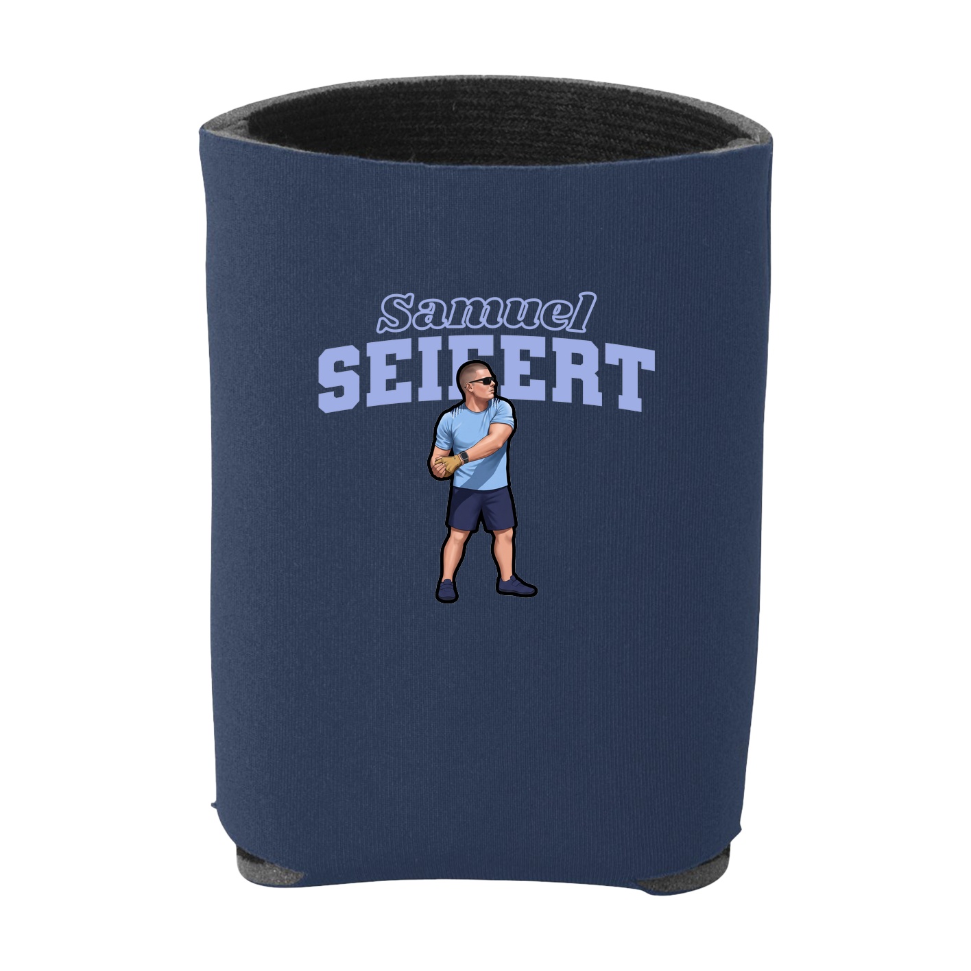 Can Holder — Name Arch in Navy