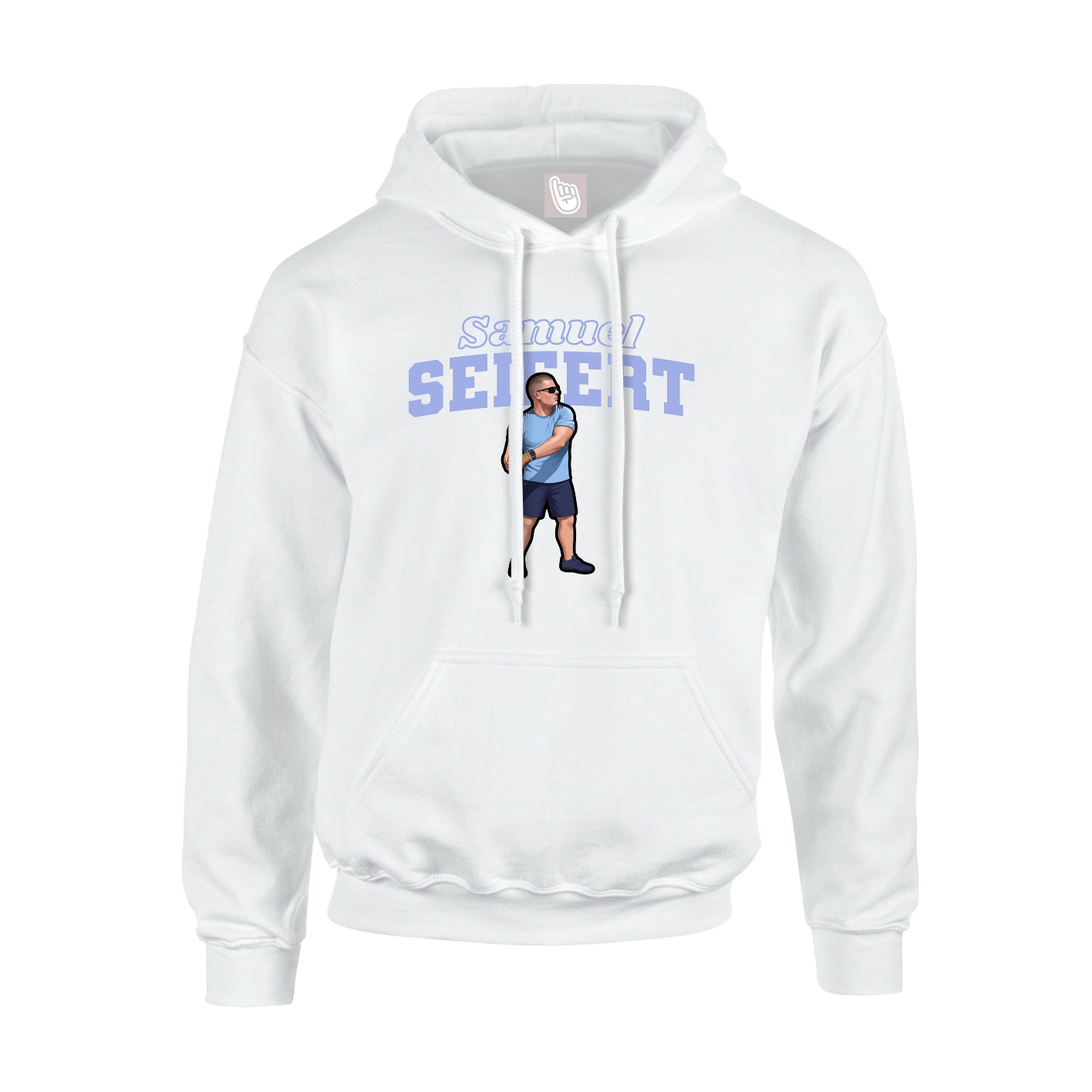 Hoodie — Name Arch in White