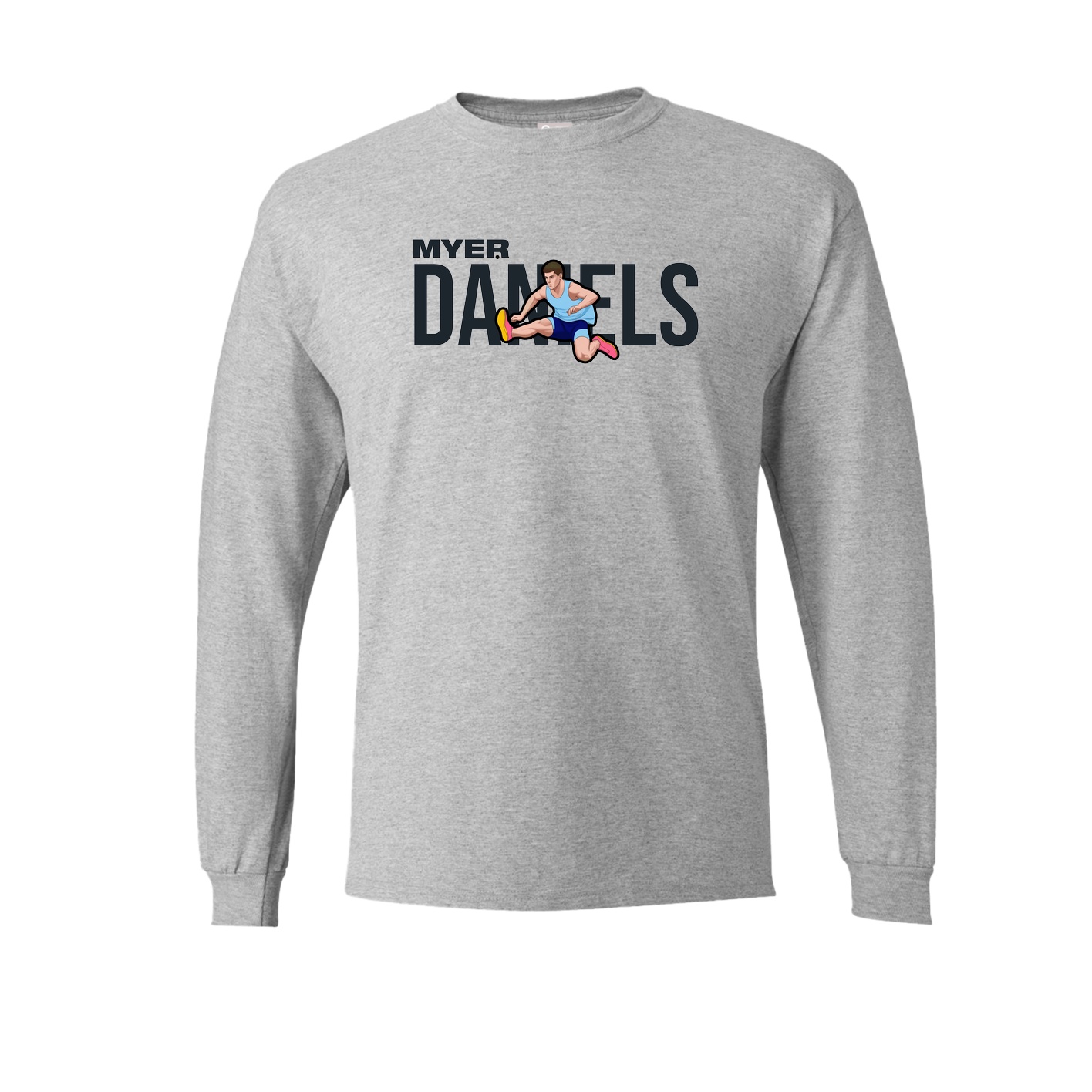 Long Sleeve Tee — Player Name in Grey