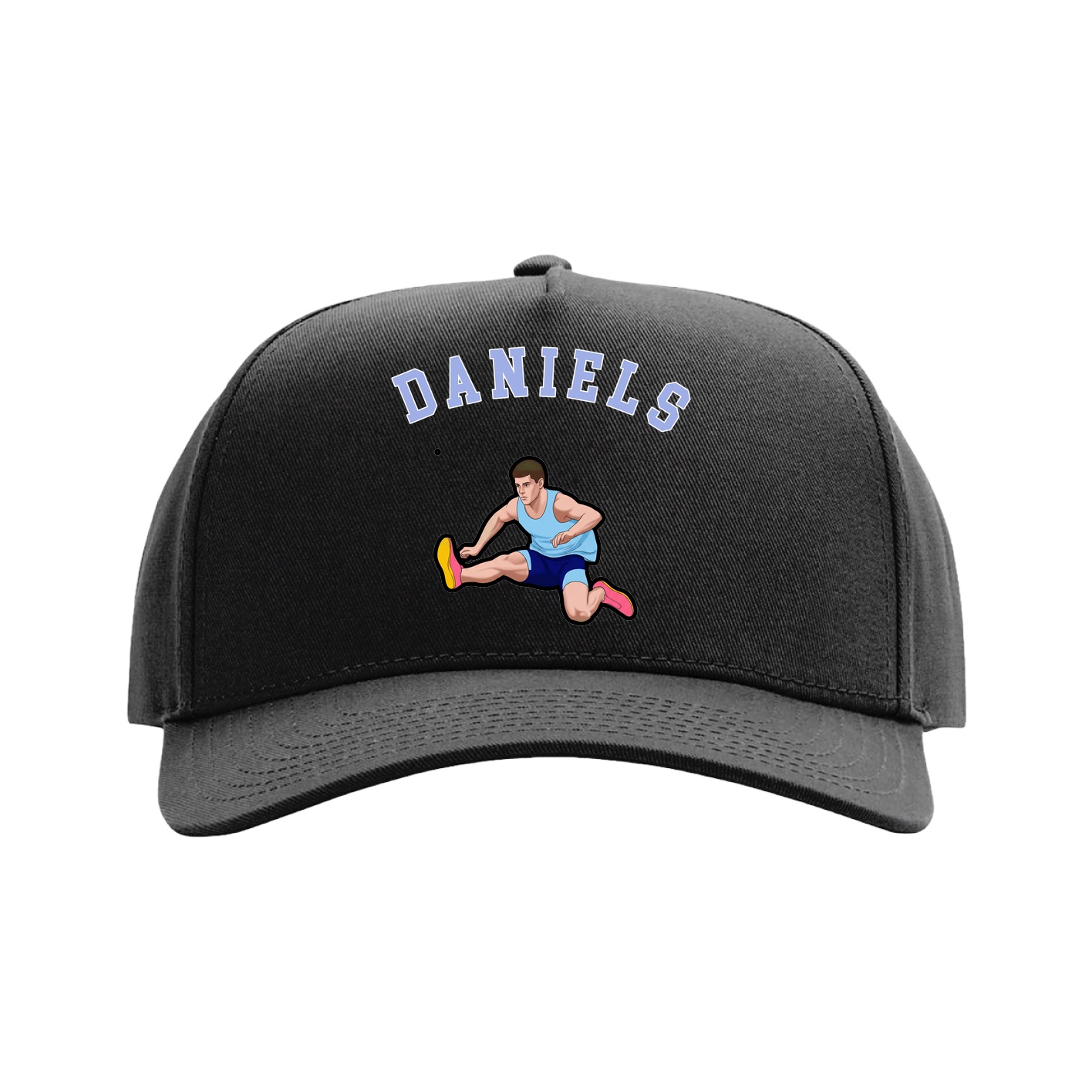 Full Fabric Five-Panel Champ Cap — Shirsey Arch in Black