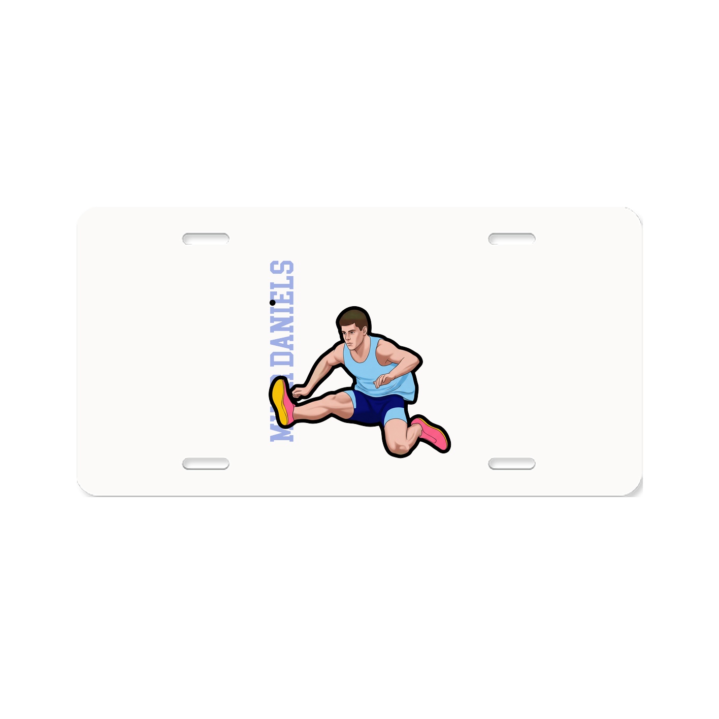 License Plate — Name Vertical in Classic