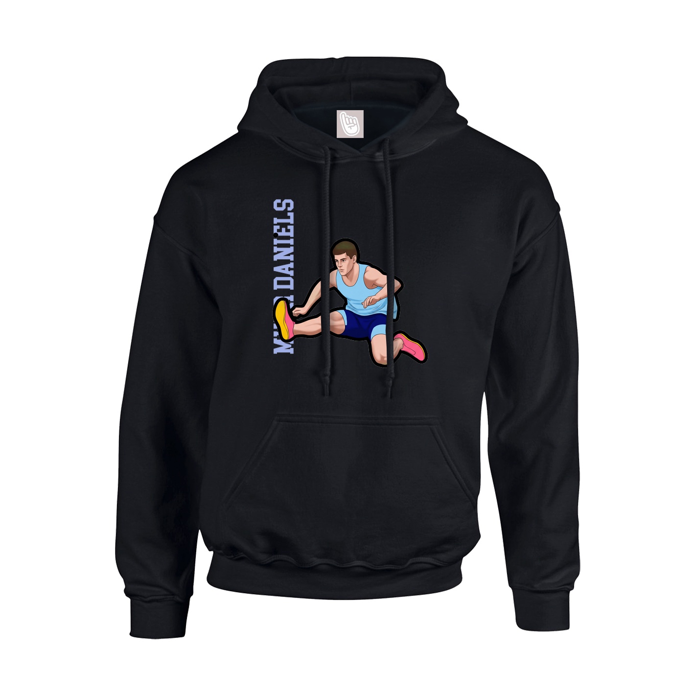 Hoodie — Name Vertical in Black