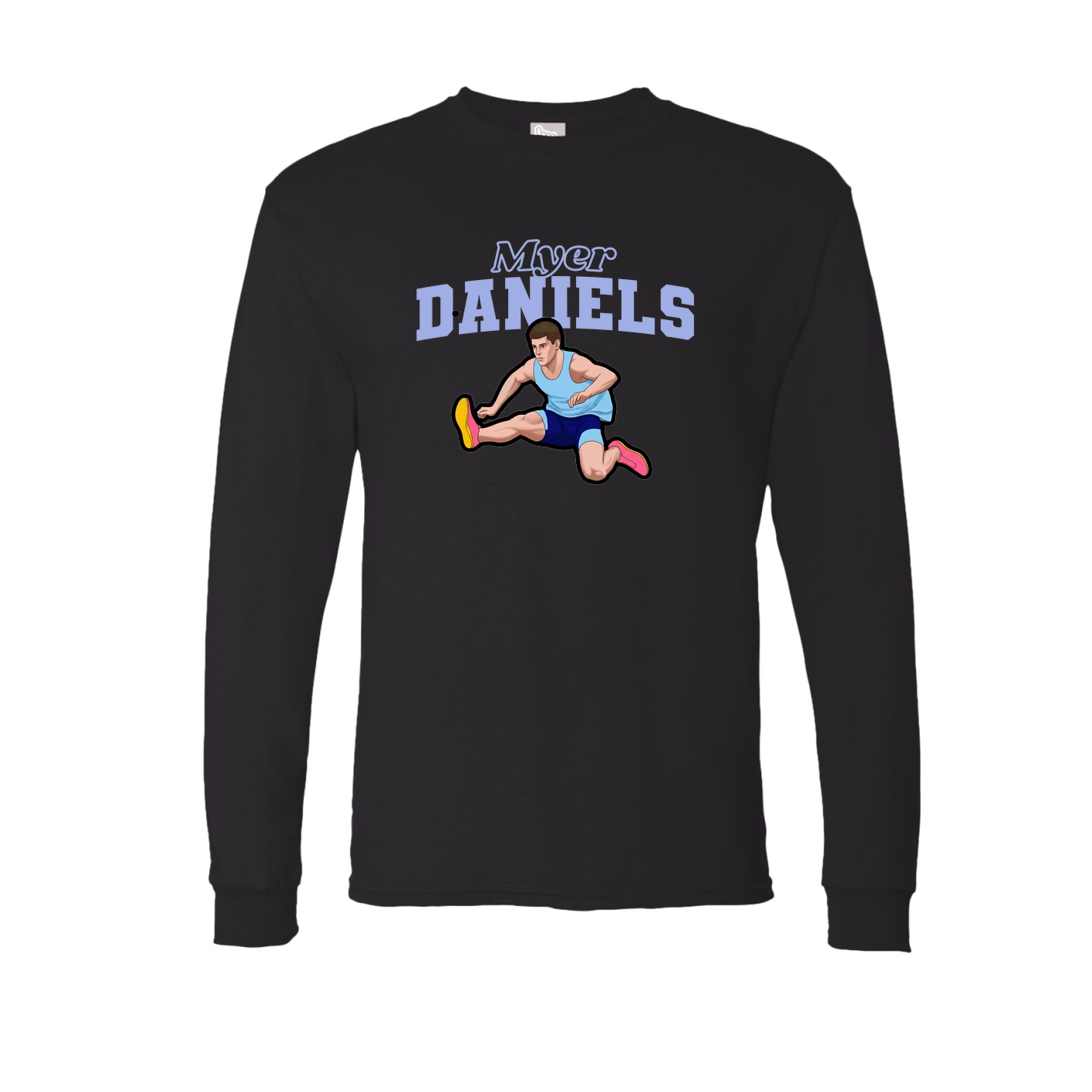 Long Sleeve Tee — Name Arch in Black