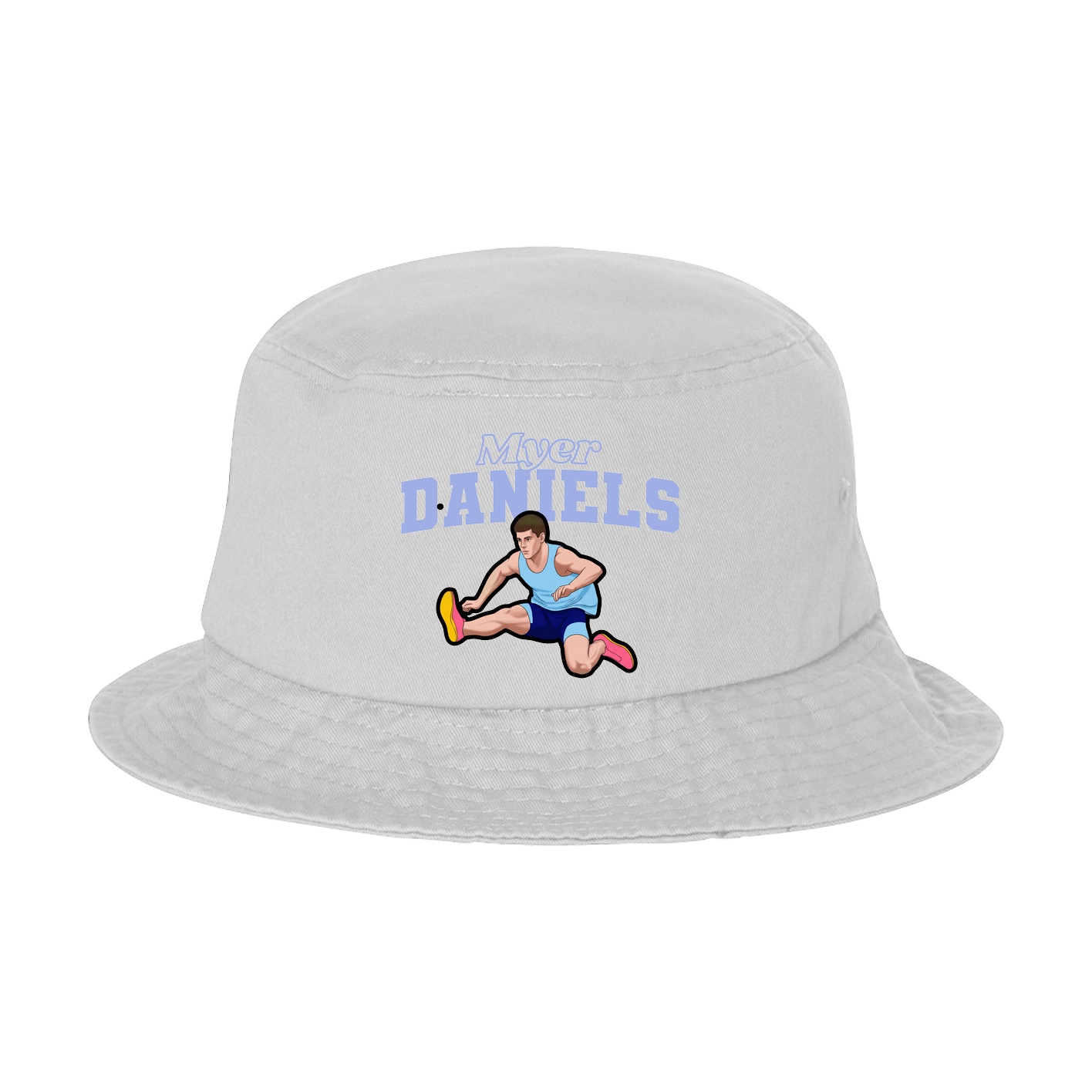 Bucket Cap — Name Arch in White
