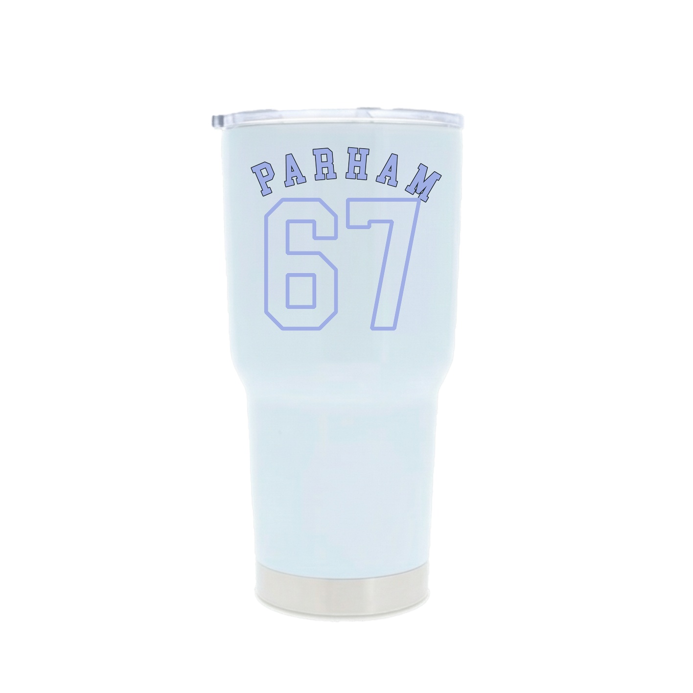 30oz Stainless Steel Tumbler — Shirsey Arch in White