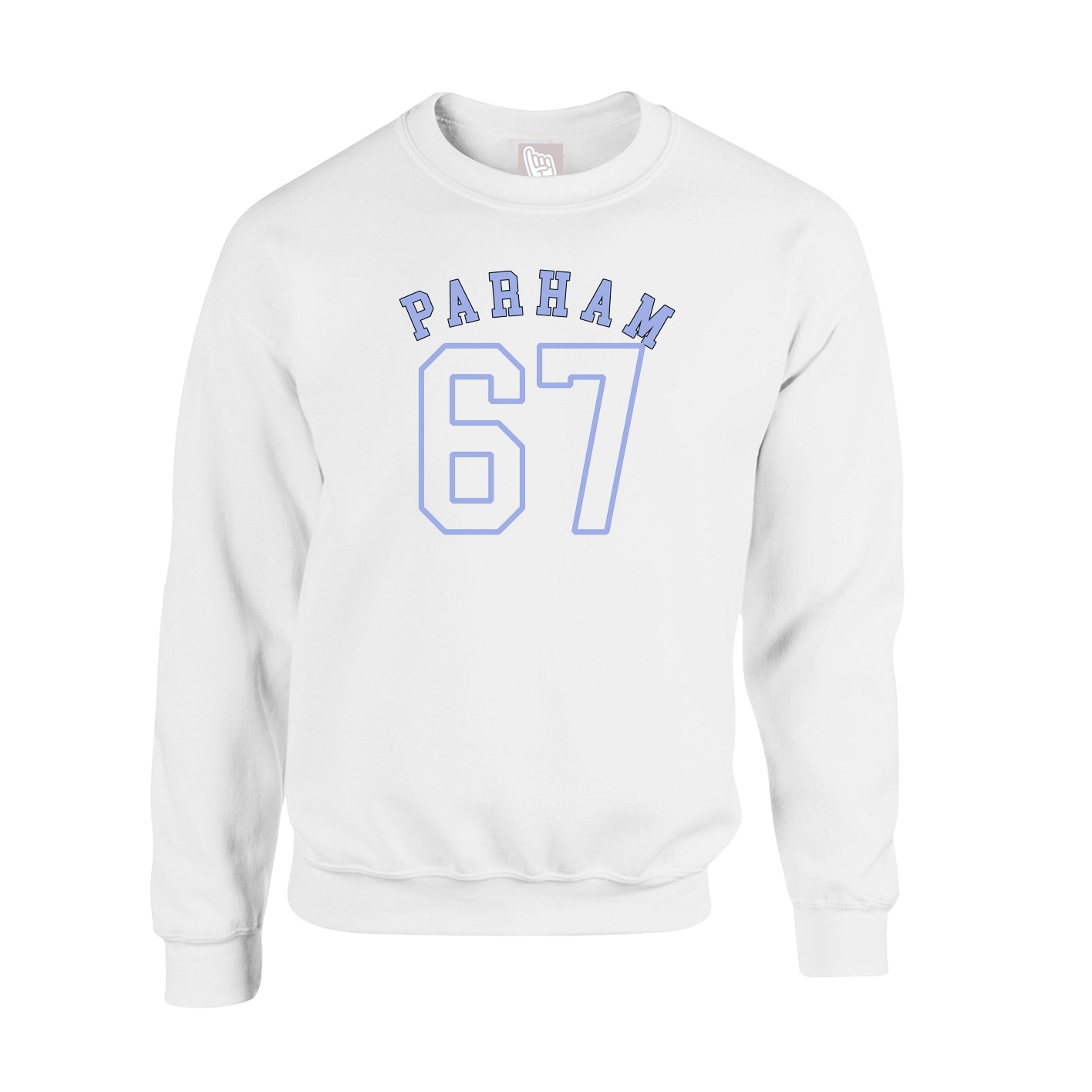 Fleece Crew — Shirsey Arch in White