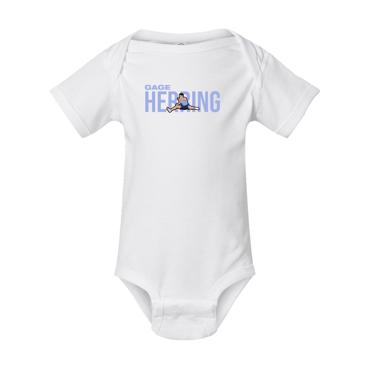 Baby Onesie — Player Name in White