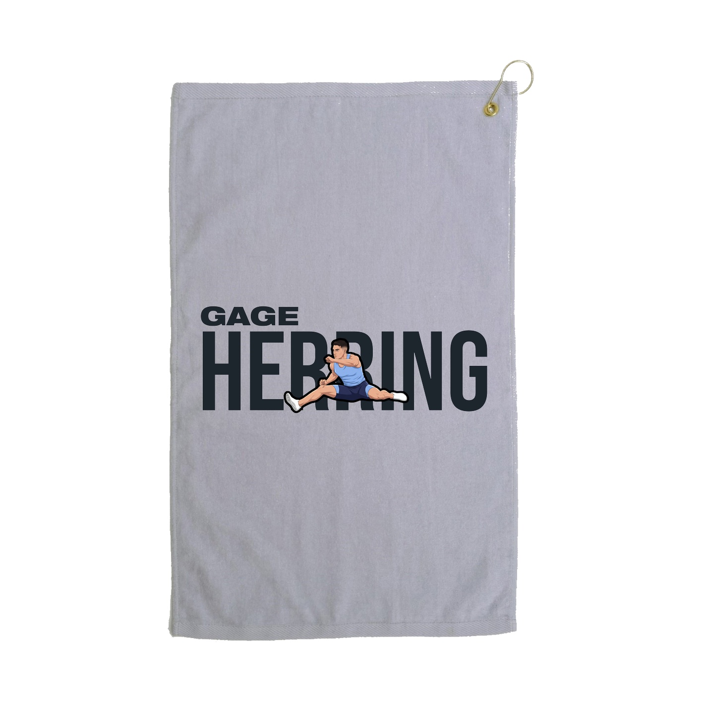 Golf Towel — Player Name in Grey