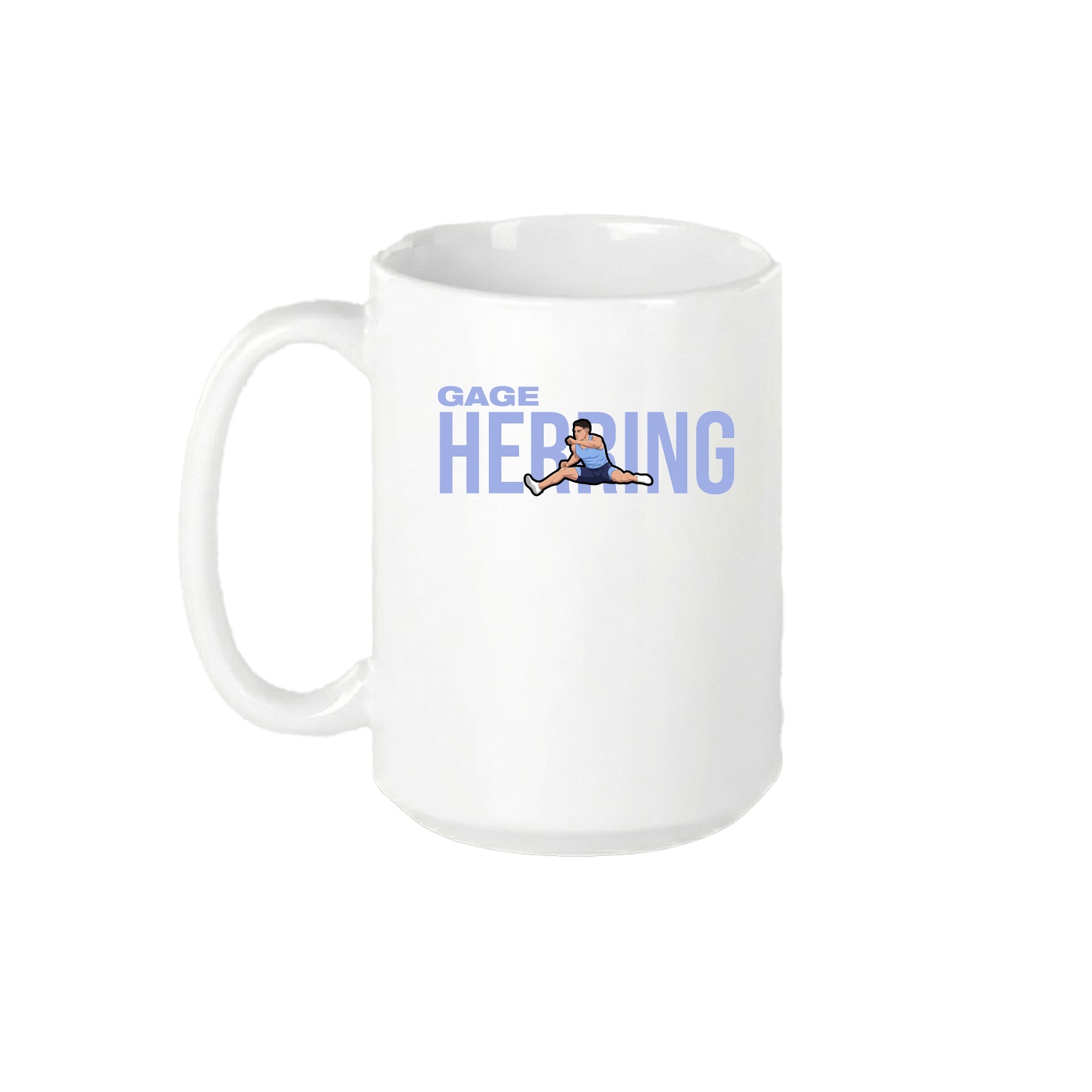 15oz Coffee Mug — Player Name in White