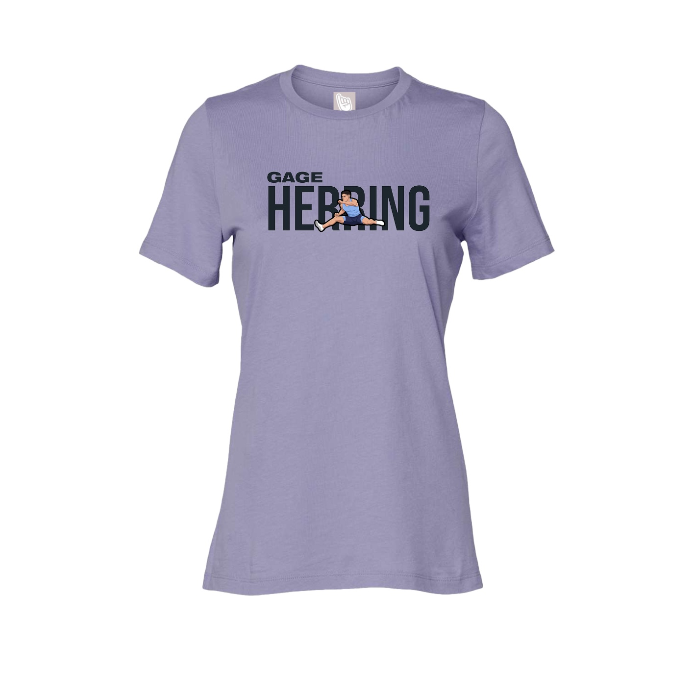 Fitted Women's Tee — Player Name in Purple