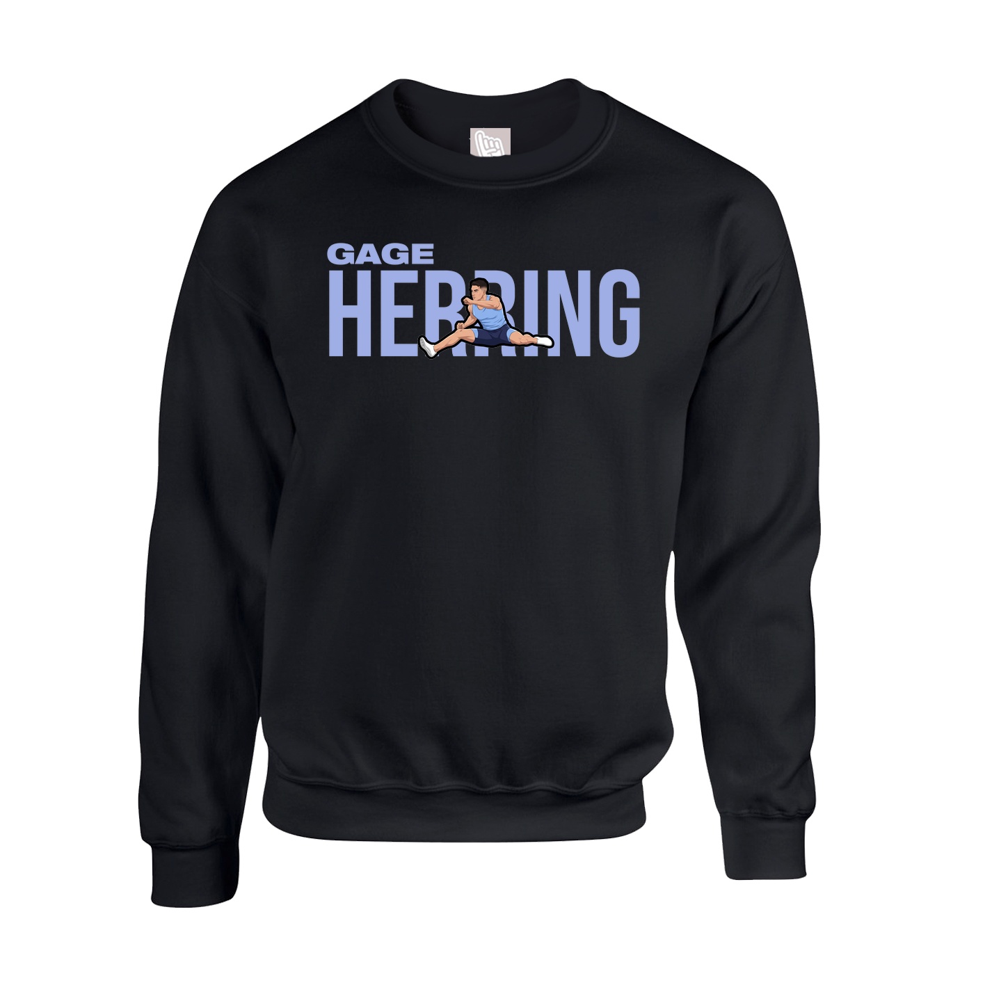 Fleece Crew — Player Name in Black