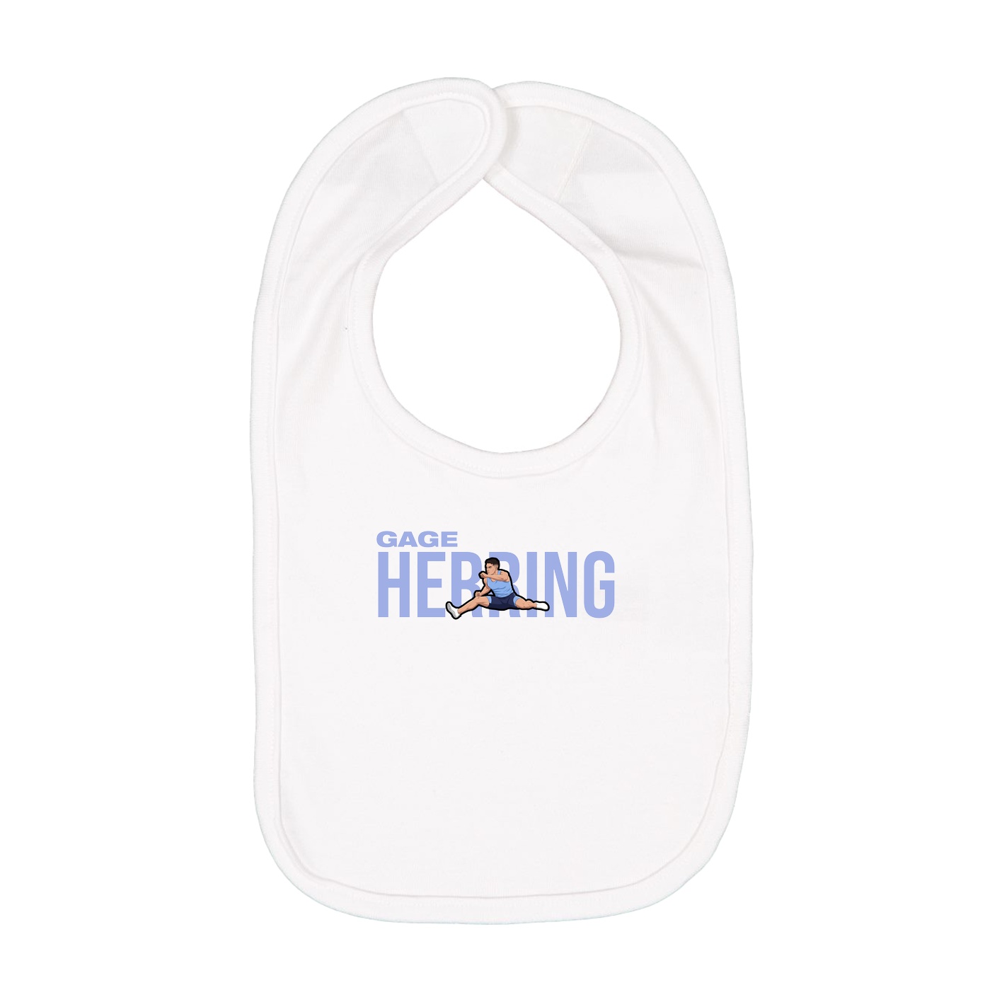 Infant Bib — Player Name in White
