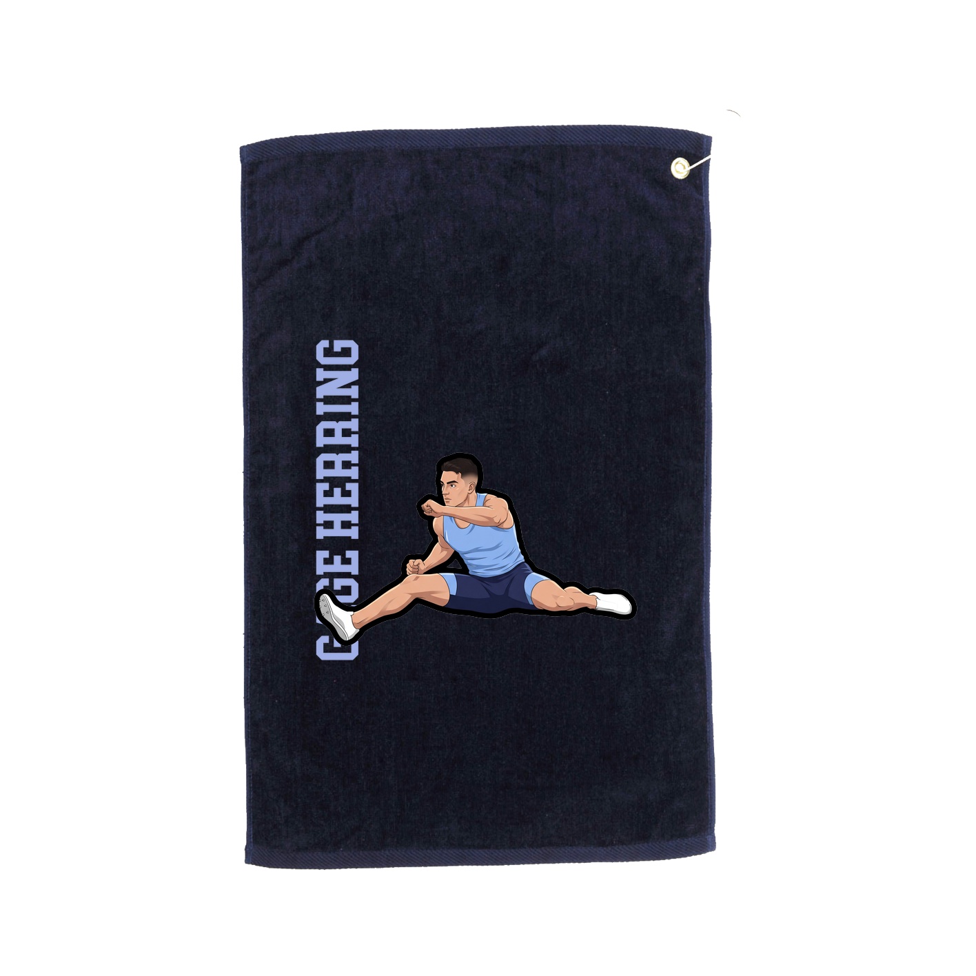 Golf Towel — Name Vertical in Navy
