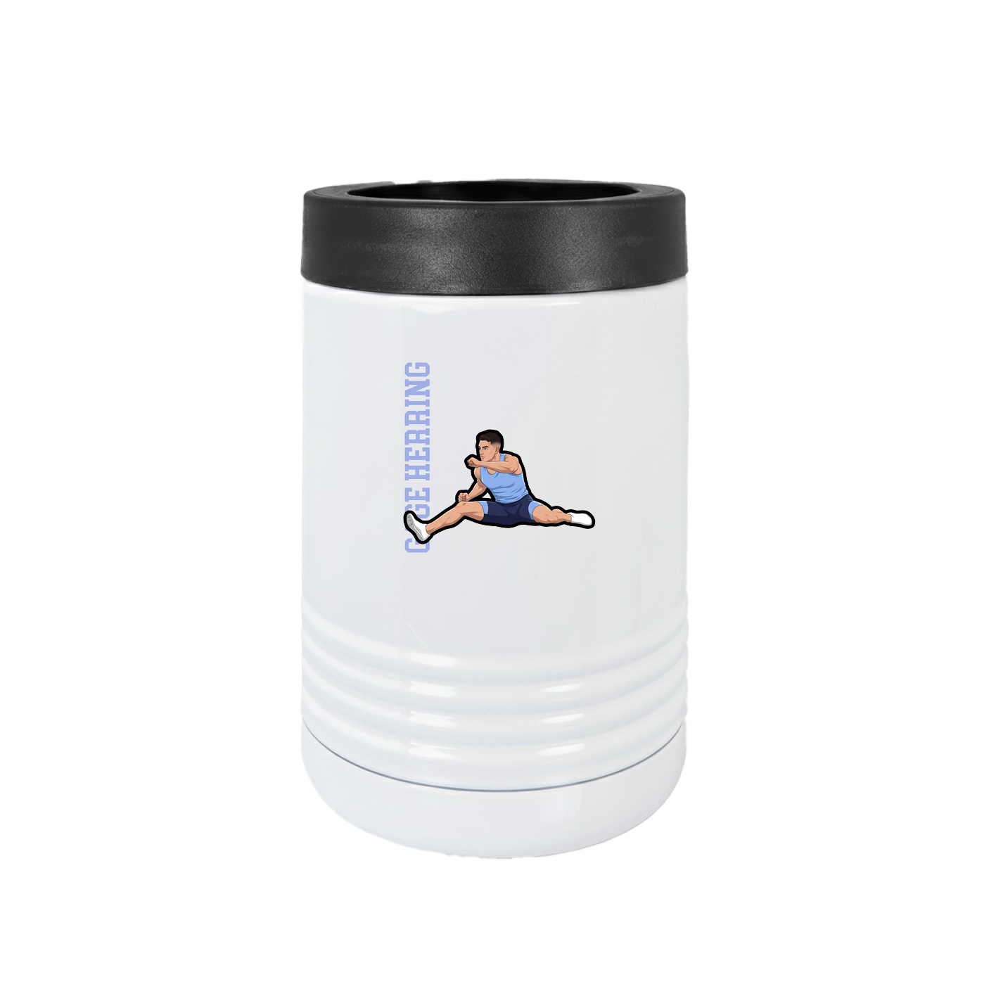 Beverage Holder — Name Vertical in White