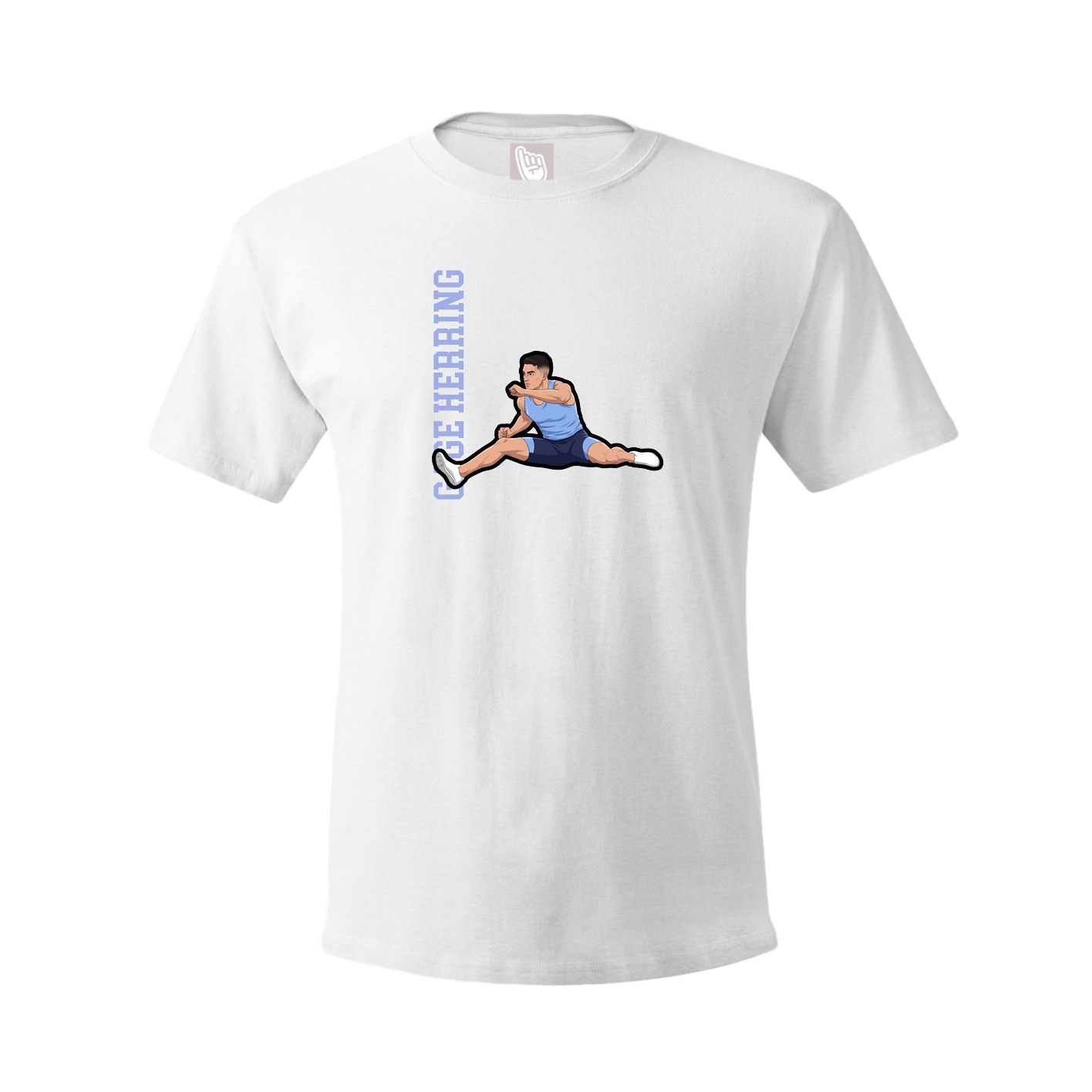 Youth Tee — Name Vertical in White
