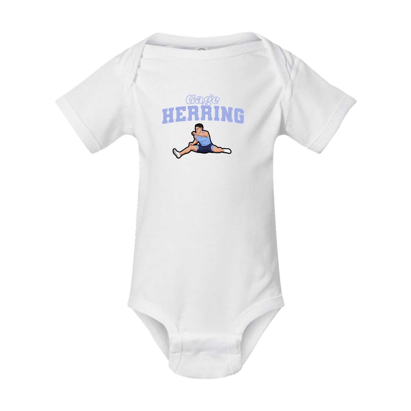 Baby Onesie — Name Arch in White