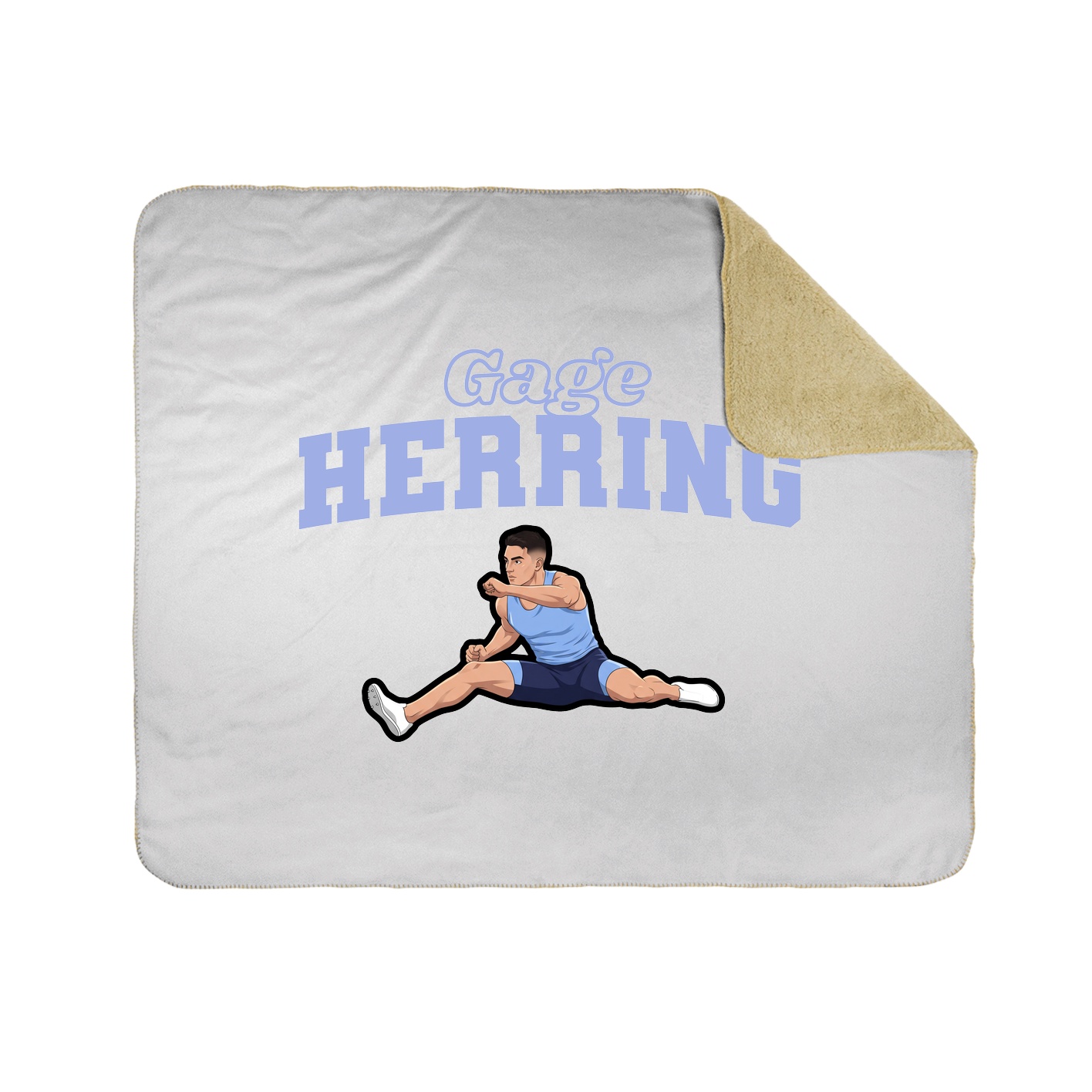 Throw Blanket — Name Arch in White