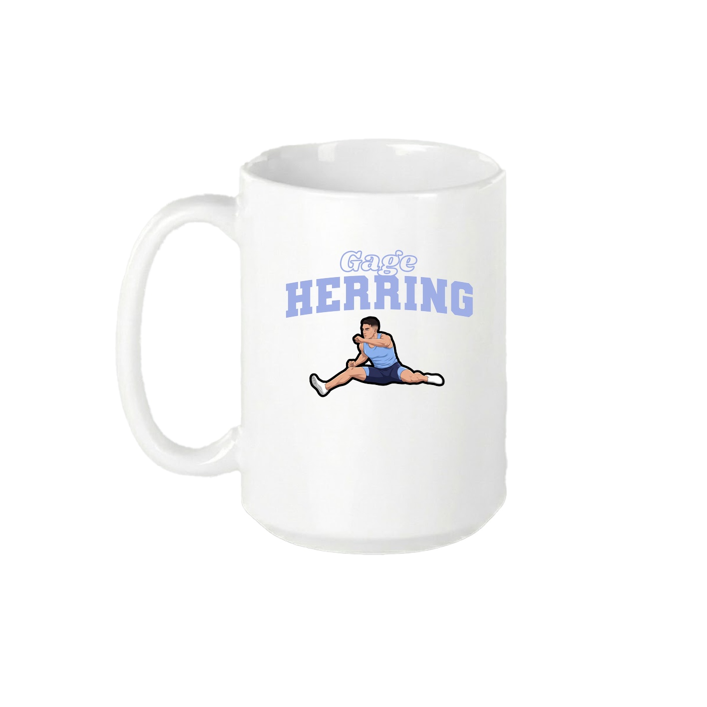 15oz Coffee Mug — Name Arch in White