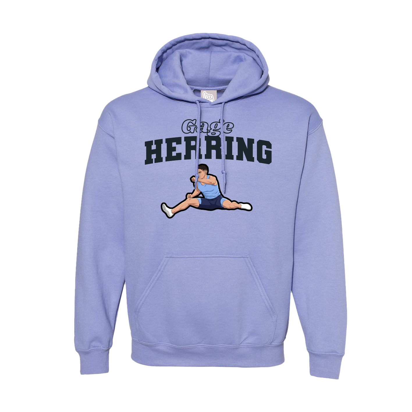 Hoodie — Name Arch in Purple