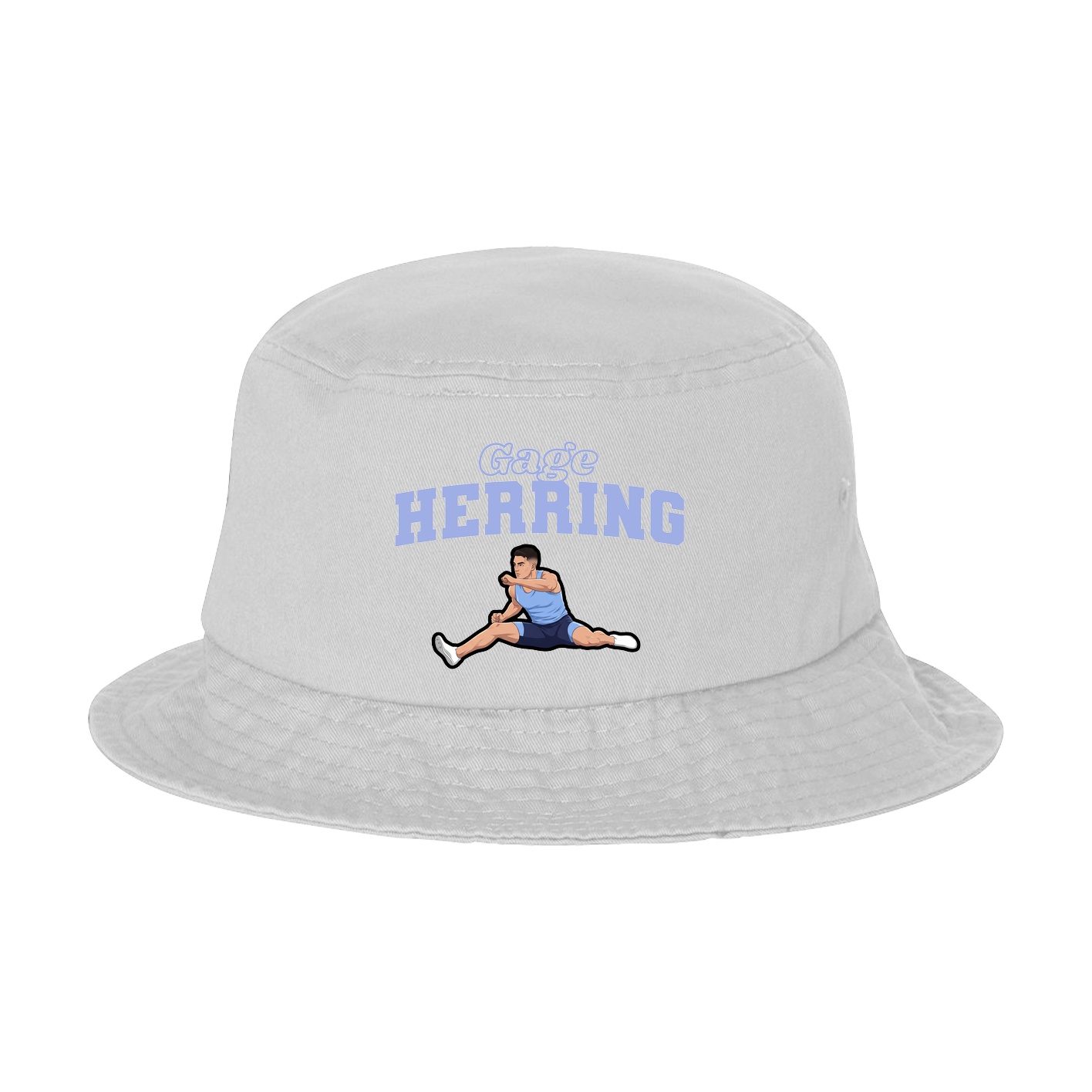 Bucket Cap — Name Arch in White
