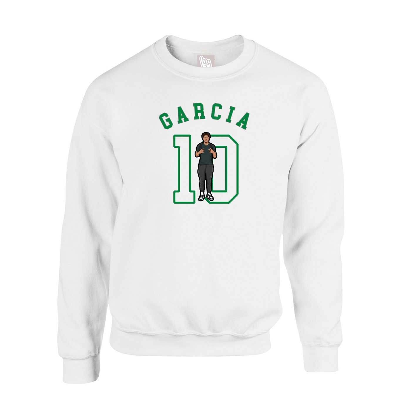 Fleece Crew — Shirsey Arch in White