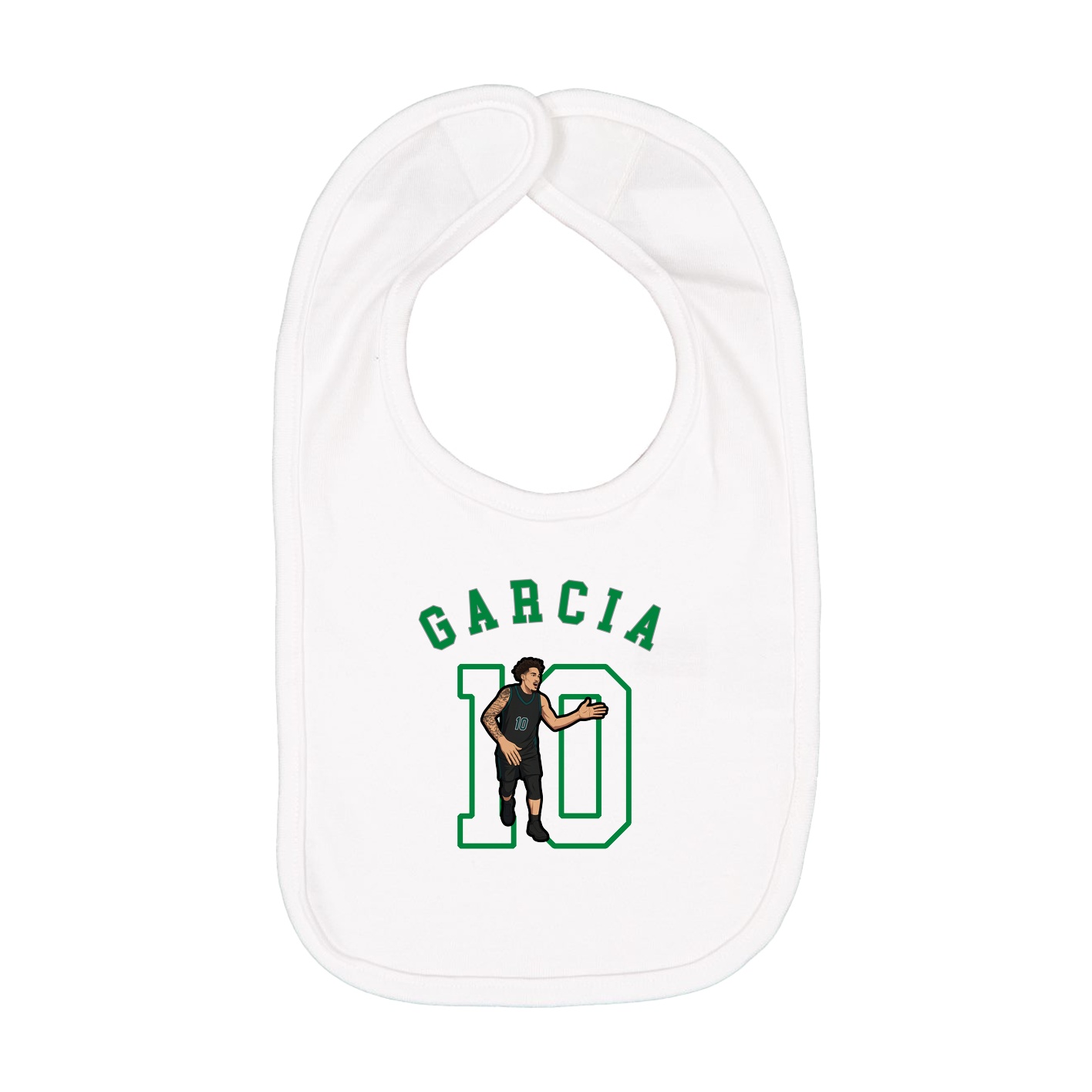 Infant Bib — Shirsey Arch in White