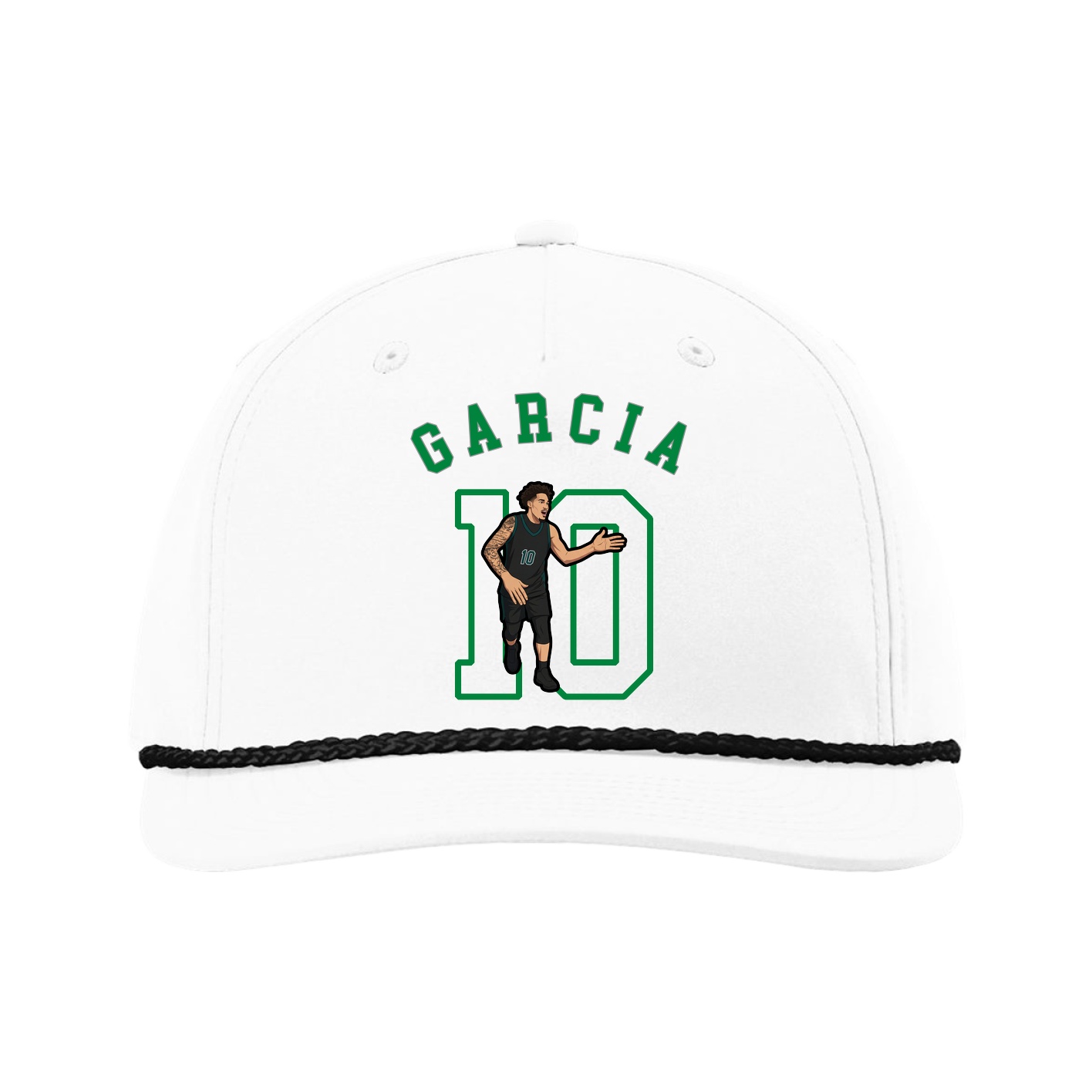 Five-Panel Classic Rope Cap — Shirsey Arch in White